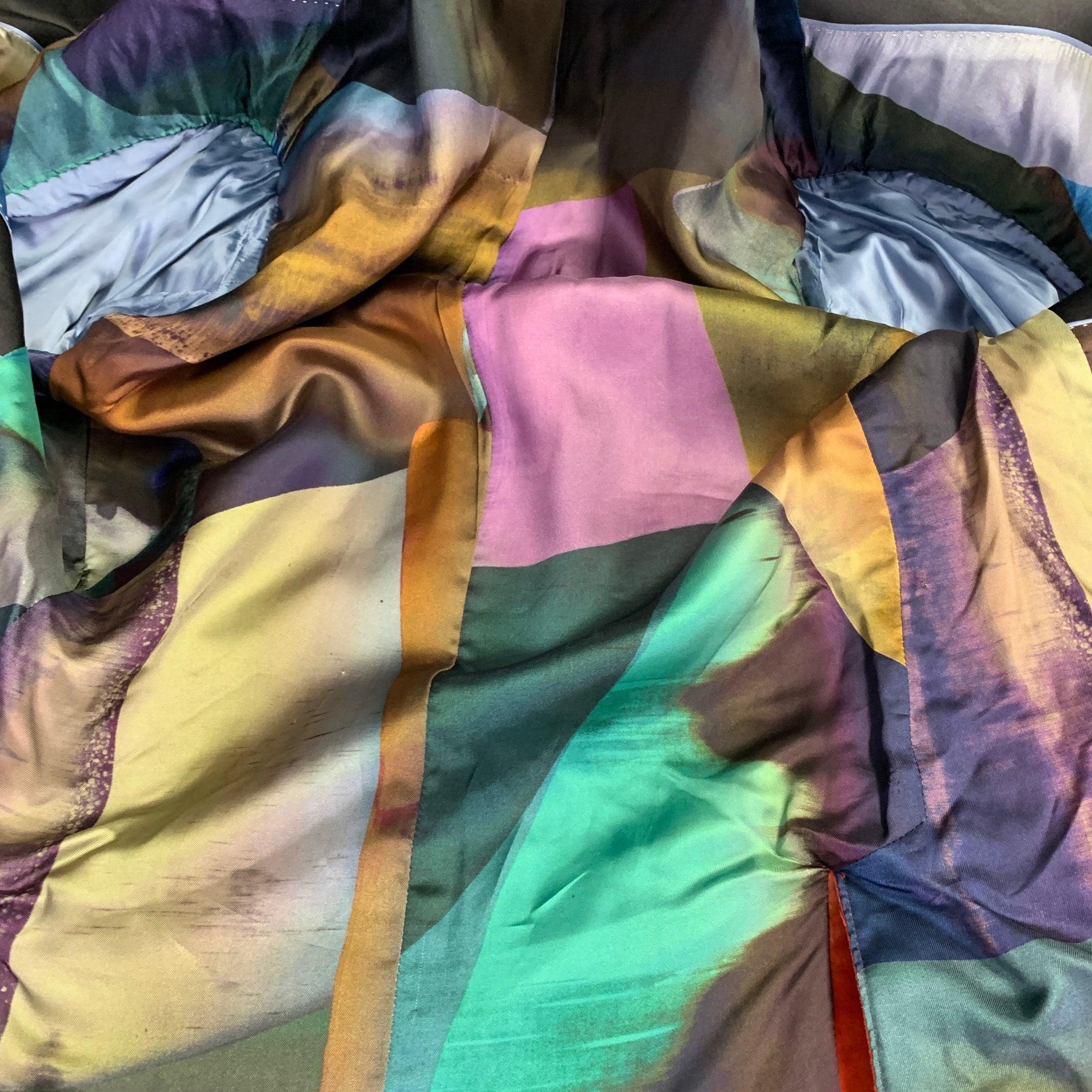 PAUL SMITH Talla 42 Regular Naranja Negro Terciopelo Algodón Cuello Chal Abrigo Deportivo en venta 2