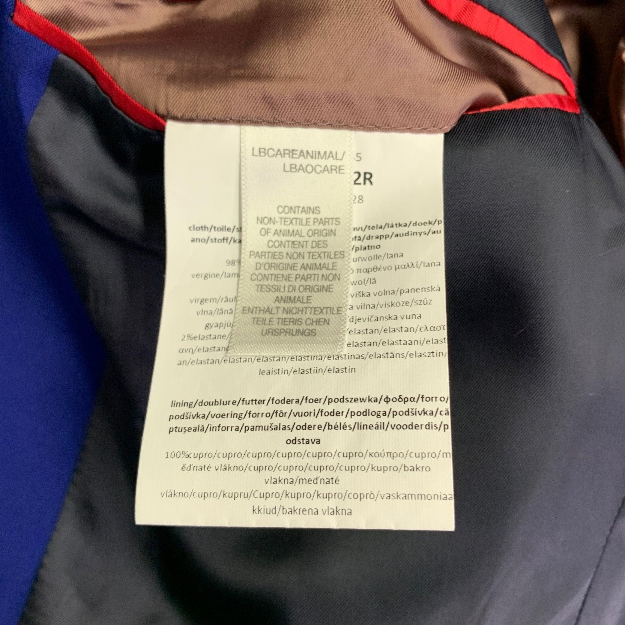 Paul Smith taglia 42 abito monopetto in misto lana vergine blu reale in vendita 5