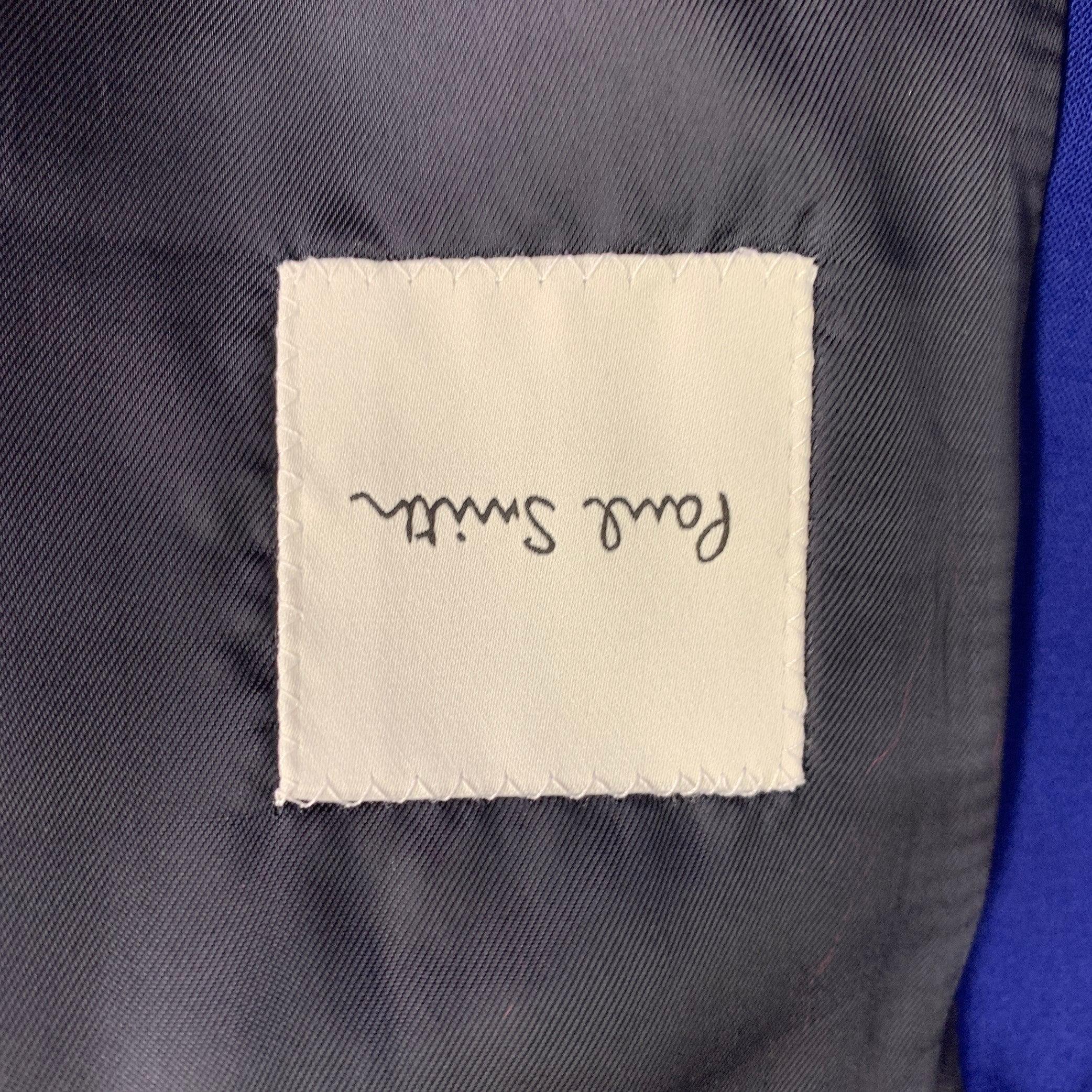 Paul Smith taglia 42 abito monopetto in misto lana vergine blu reale in vendita 2