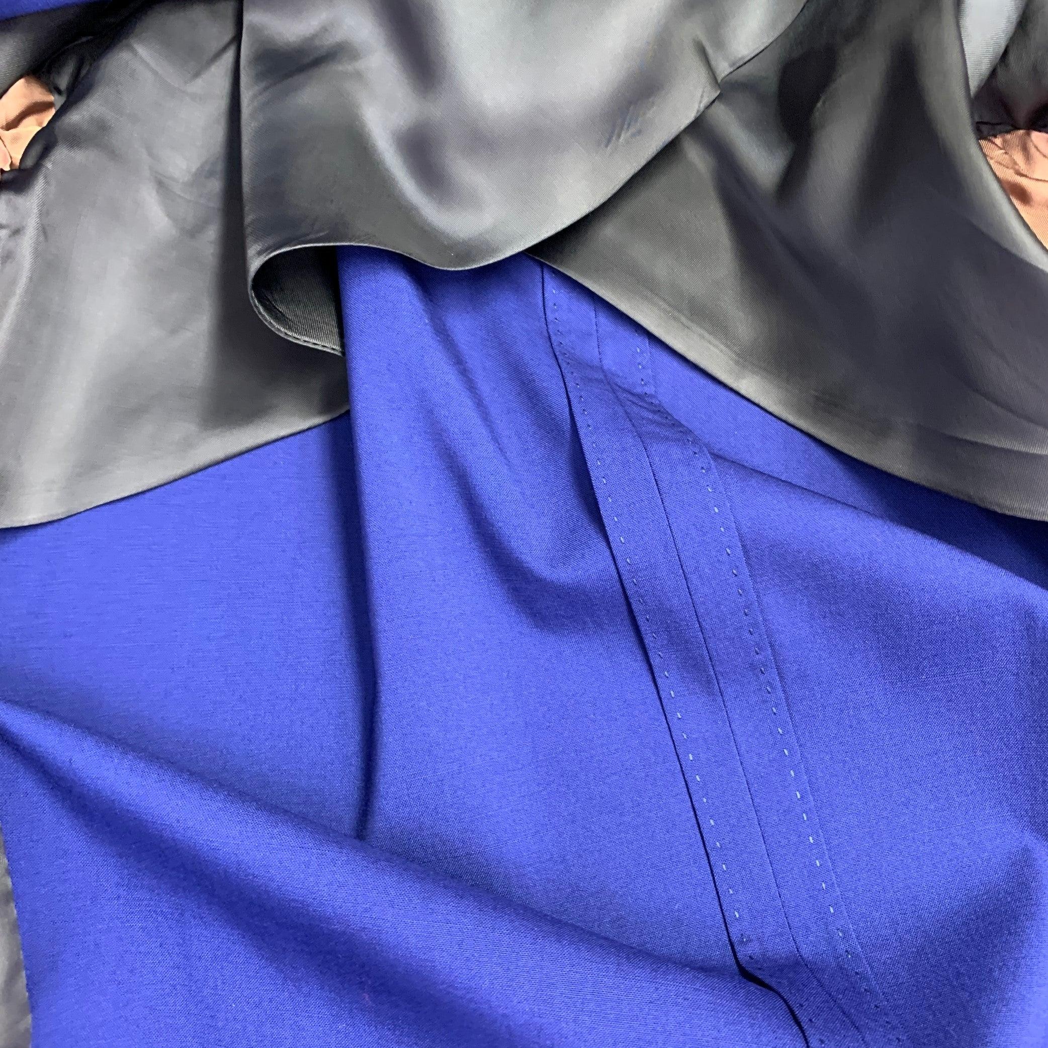 Paul Smith taglia 42 abito monopetto in misto lana vergine blu reale in vendita 3
