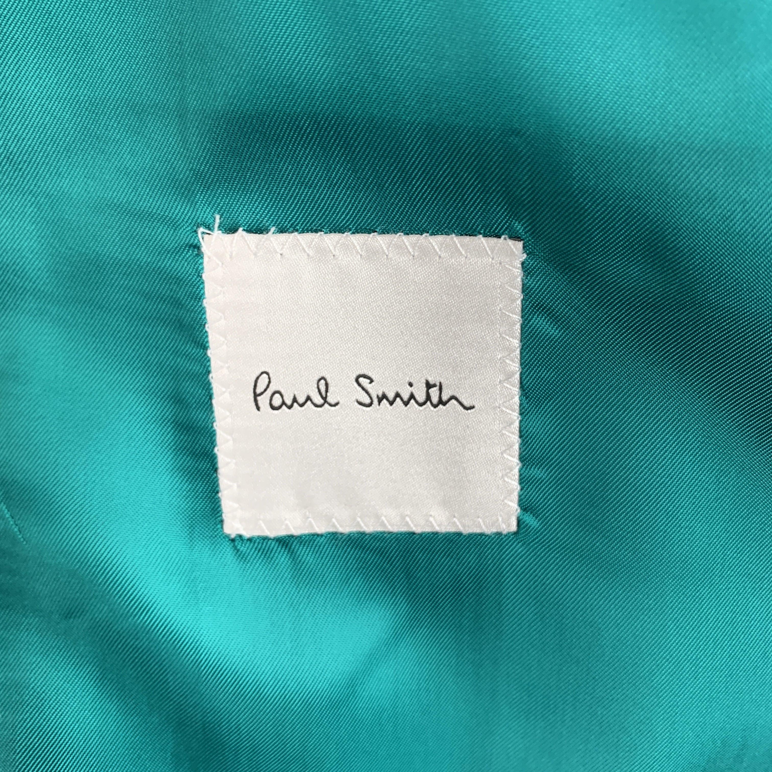 PAUL SMITH Size 42 Short Solid Black Wool Notch Lapel Sport Coat For Sale 2