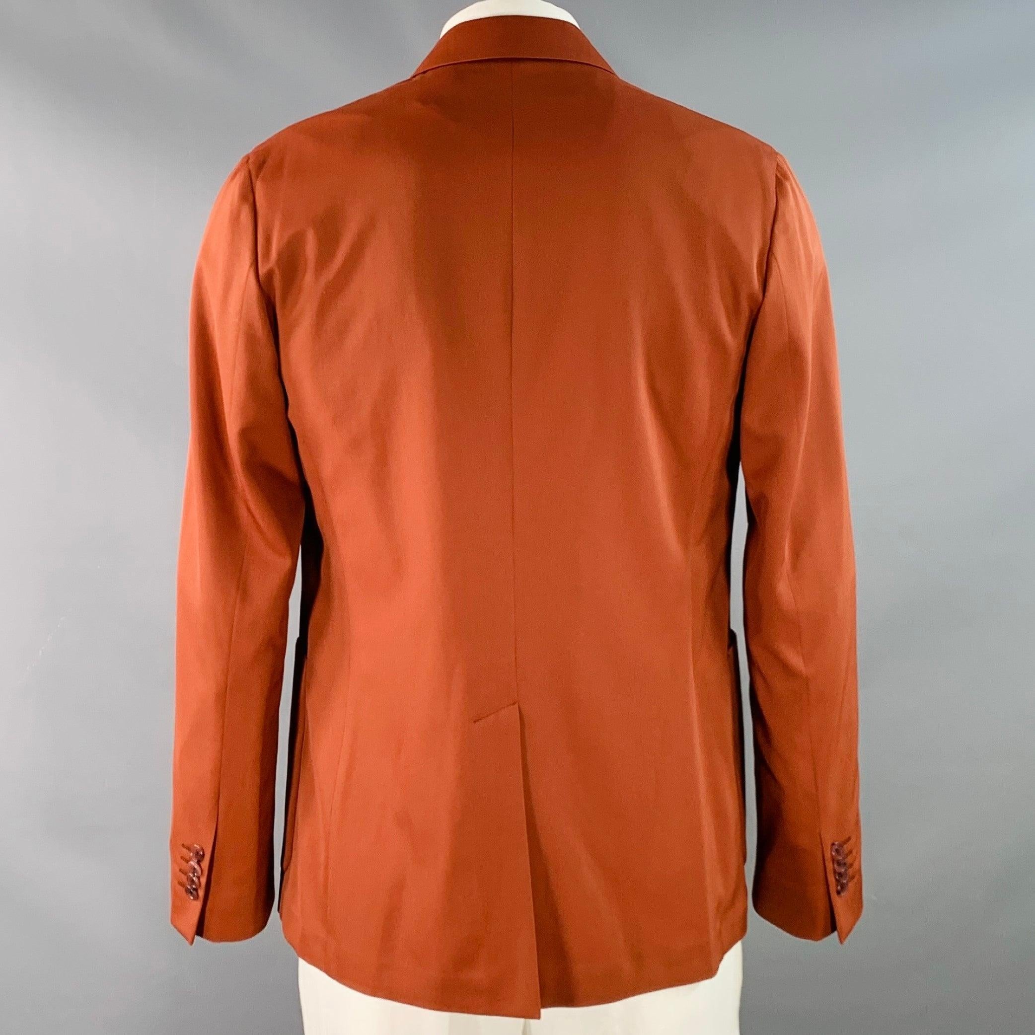 PAUL SMITH Größe 42 SOHO Fit Brick Orange Wool Notch Reverse Sport Coat im Zustand „Gut“ im Angebot in San Francisco, CA