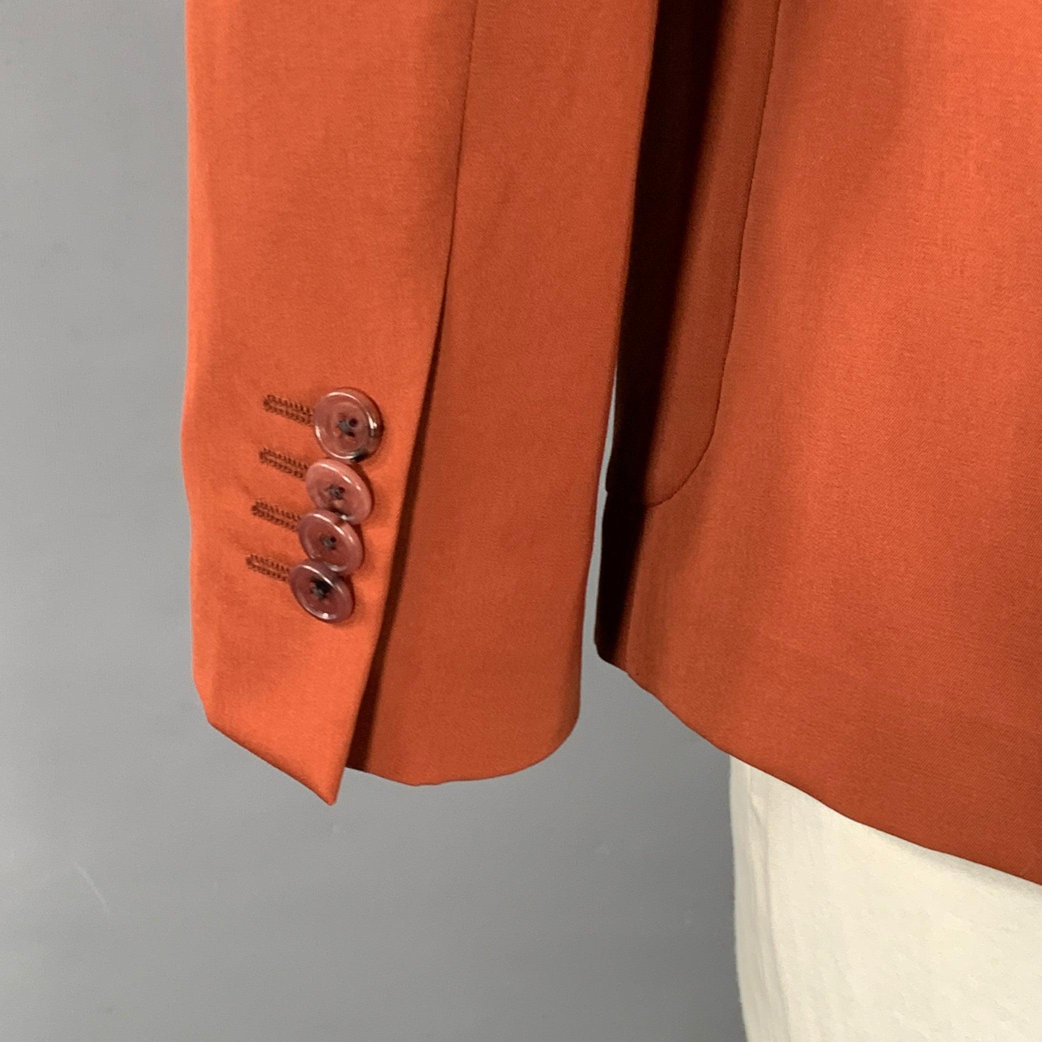 PAUL SMITH Größe 42 SOHO Fit Brick Orange Wool Notch Reverse Sport Coat Herren im Angebot