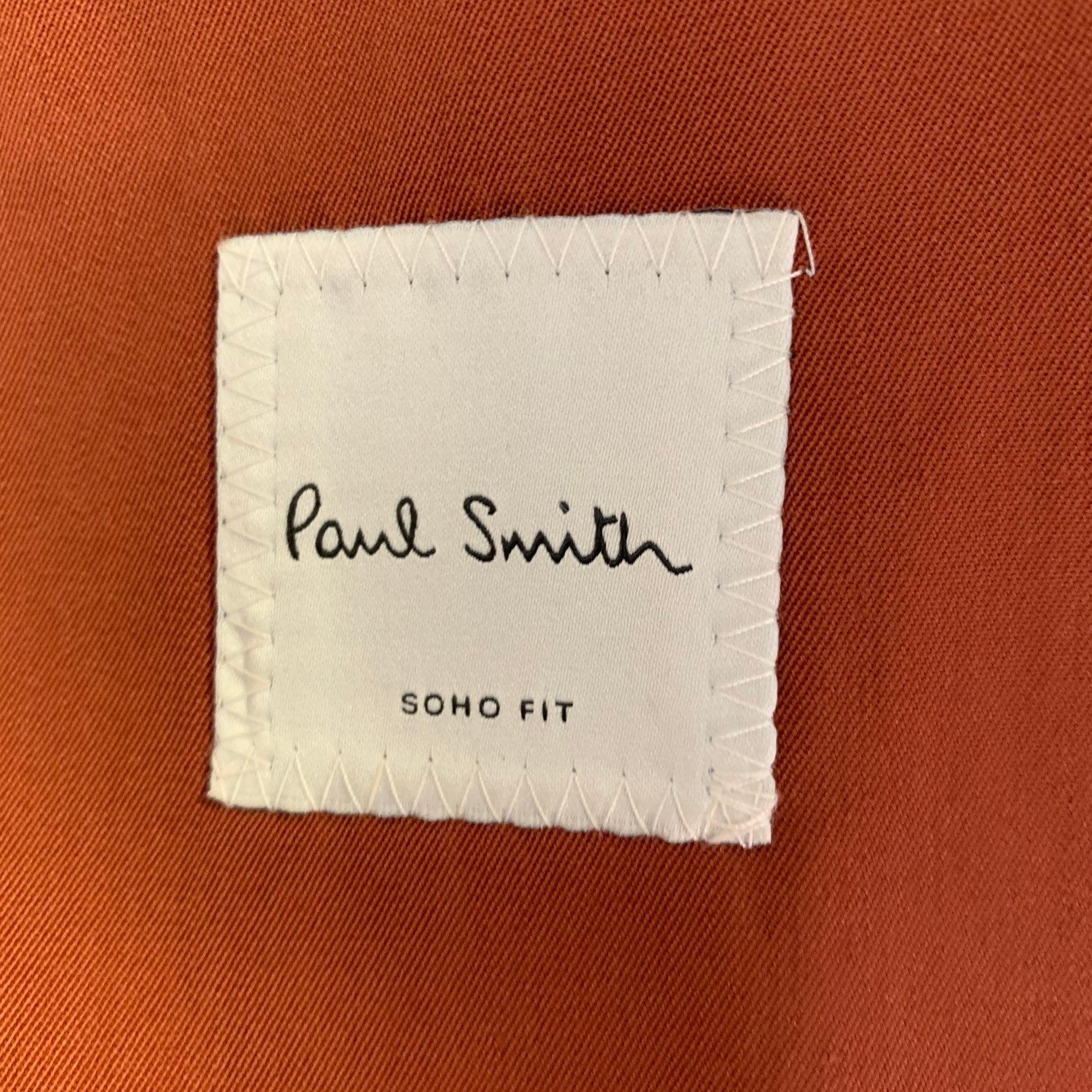 PAUL SMITH Größe 42 SOHO Fit Brick Orange Wool Notch Reverse Sport Coat im Angebot 2