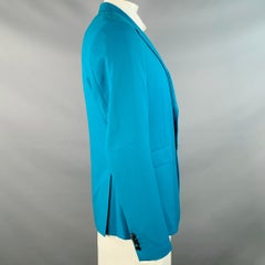 PAUL SMITH Size 42 Teal Wool Notch Lapel Sport Coat