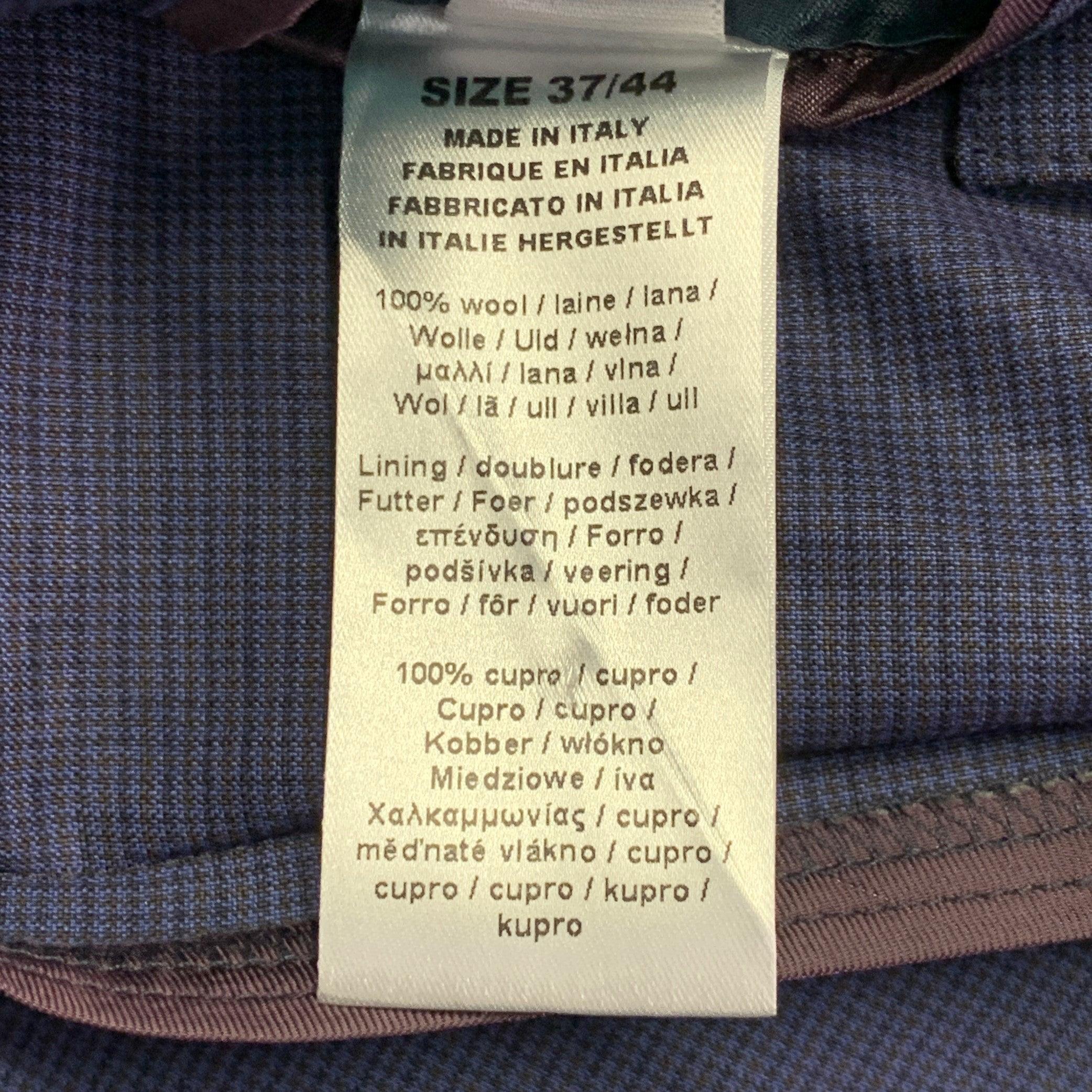 PAUL SMITH Sportmantel aus Wolle mit blauem Raster und Revers, Größe 44 im Angebot 4