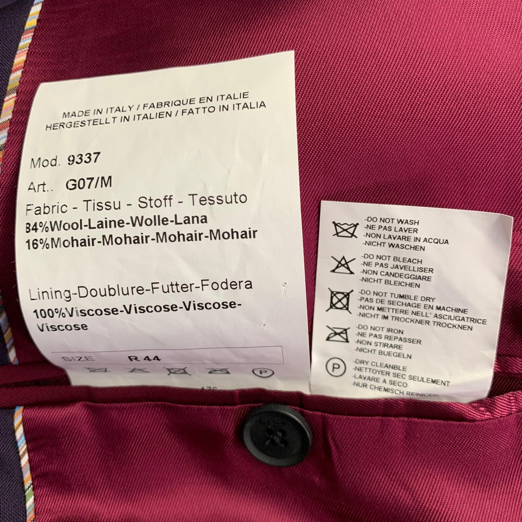 PAUL SMITH Größe 44 Lila Wolle Mohair Sportmantel im Angebot 2