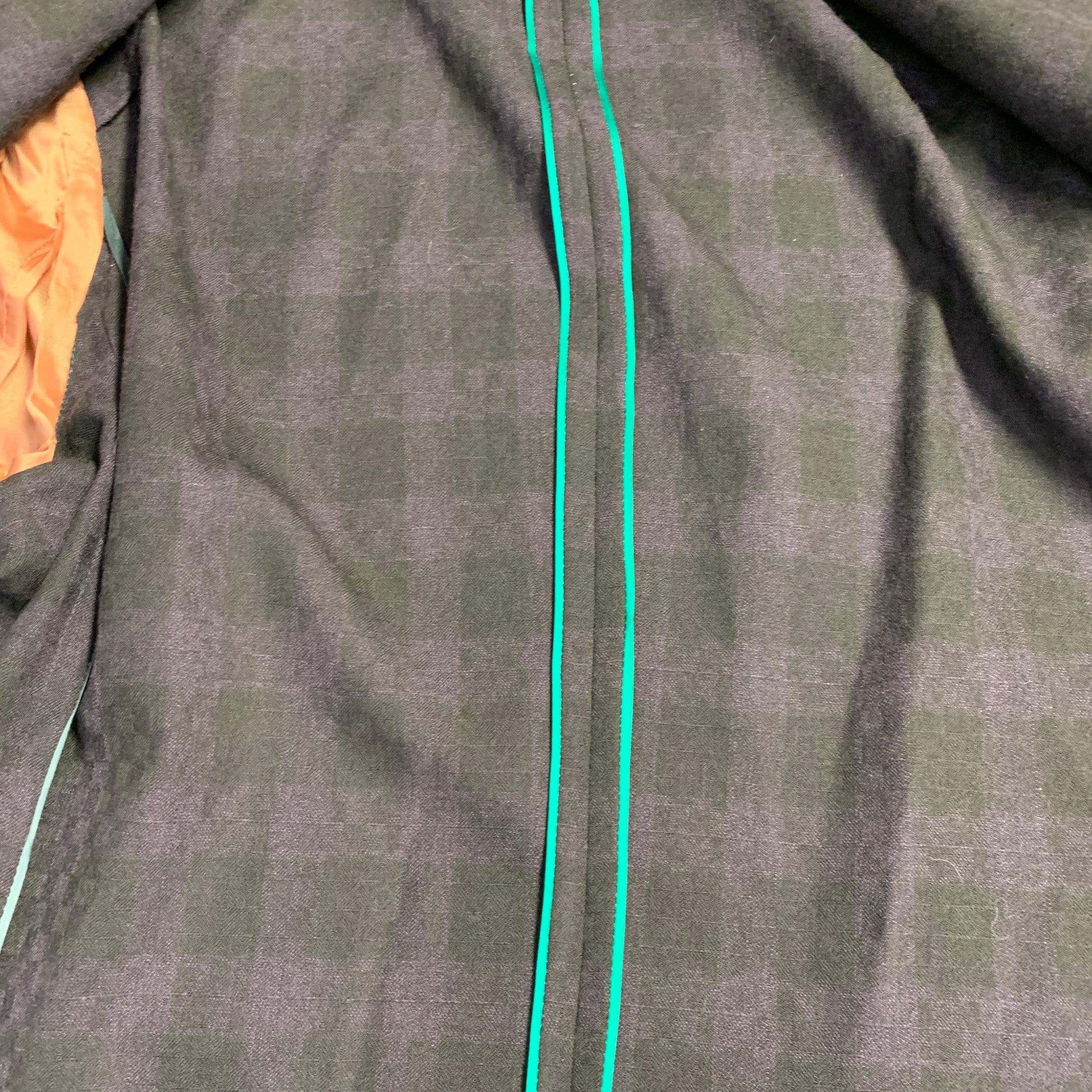 PAUL SMITH Taille 44 Manteau de sport en laine à revers échancré, violet et noir, SoHO en vente 5