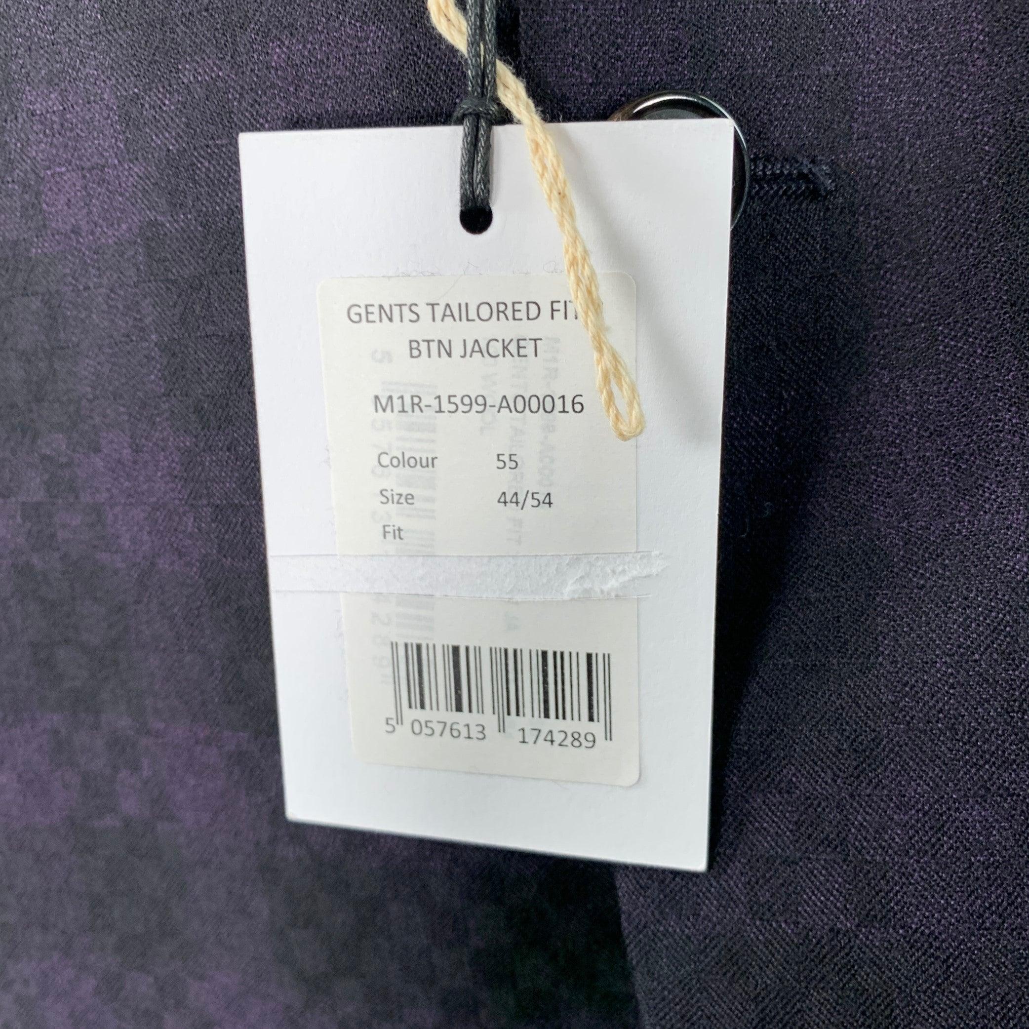PAUL SMITH Taille 44 Manteau de sport en laine à revers échancré, violet et noir, SoHO en vente 2