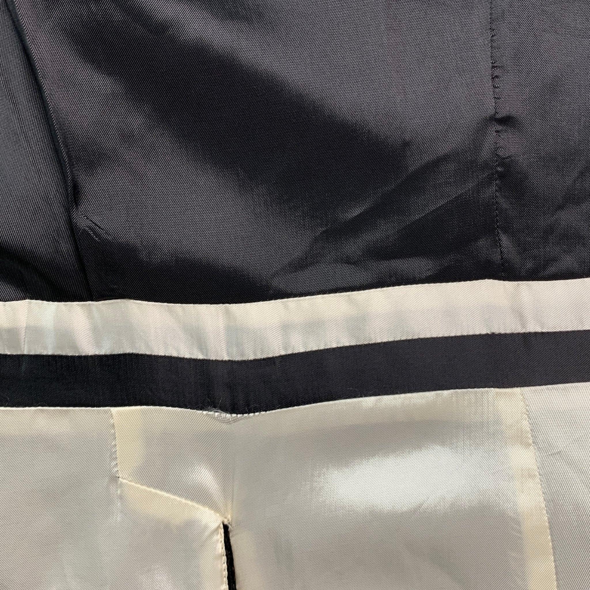 PAUL SMITH Size 46 Black Brown Embroidery Velvet Notch Lapel Sport Coat For Sale 5