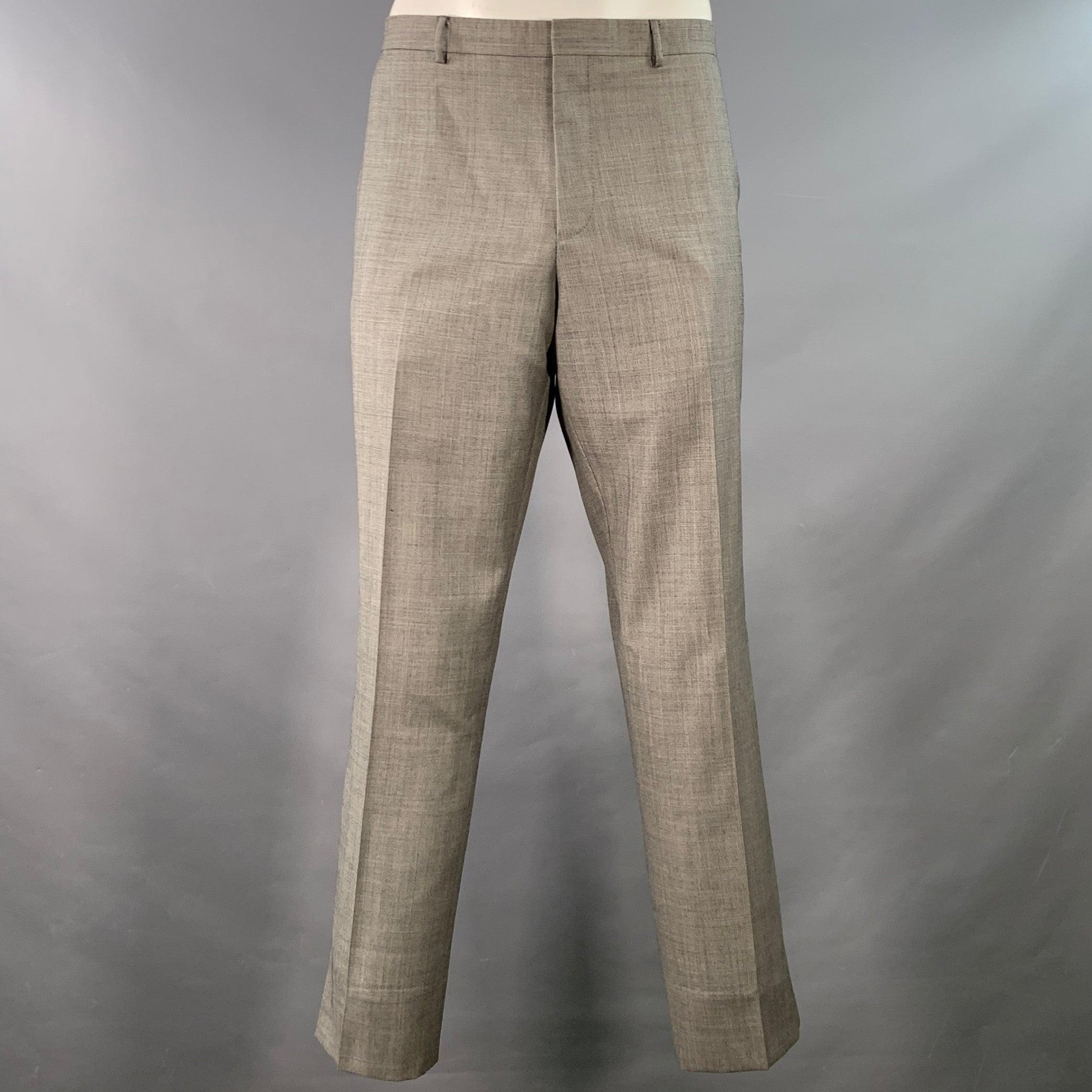 PAUL SMITH Taille 46 The Kensington Regular Grey Wool Slim Fit Notch Lapel Suit (Costume cintré en laine grise à revers échancré) Bon état - En vente à San Francisco, CA