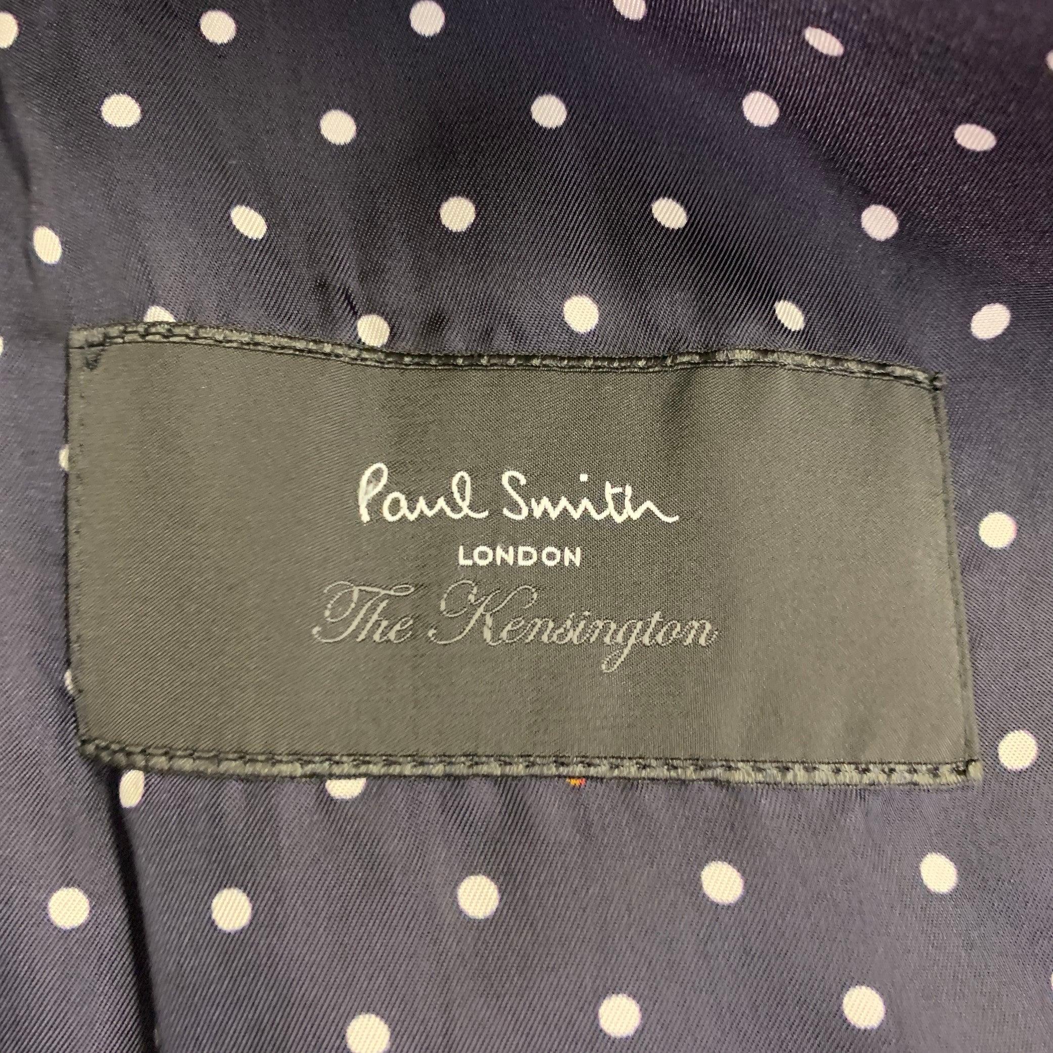 PAUL SMITH Taille 46 The Kensington Regular Grey Wool Slim Fit Notch Lapel Suit (Costume cintré en laine grise à revers échancré) en vente 3