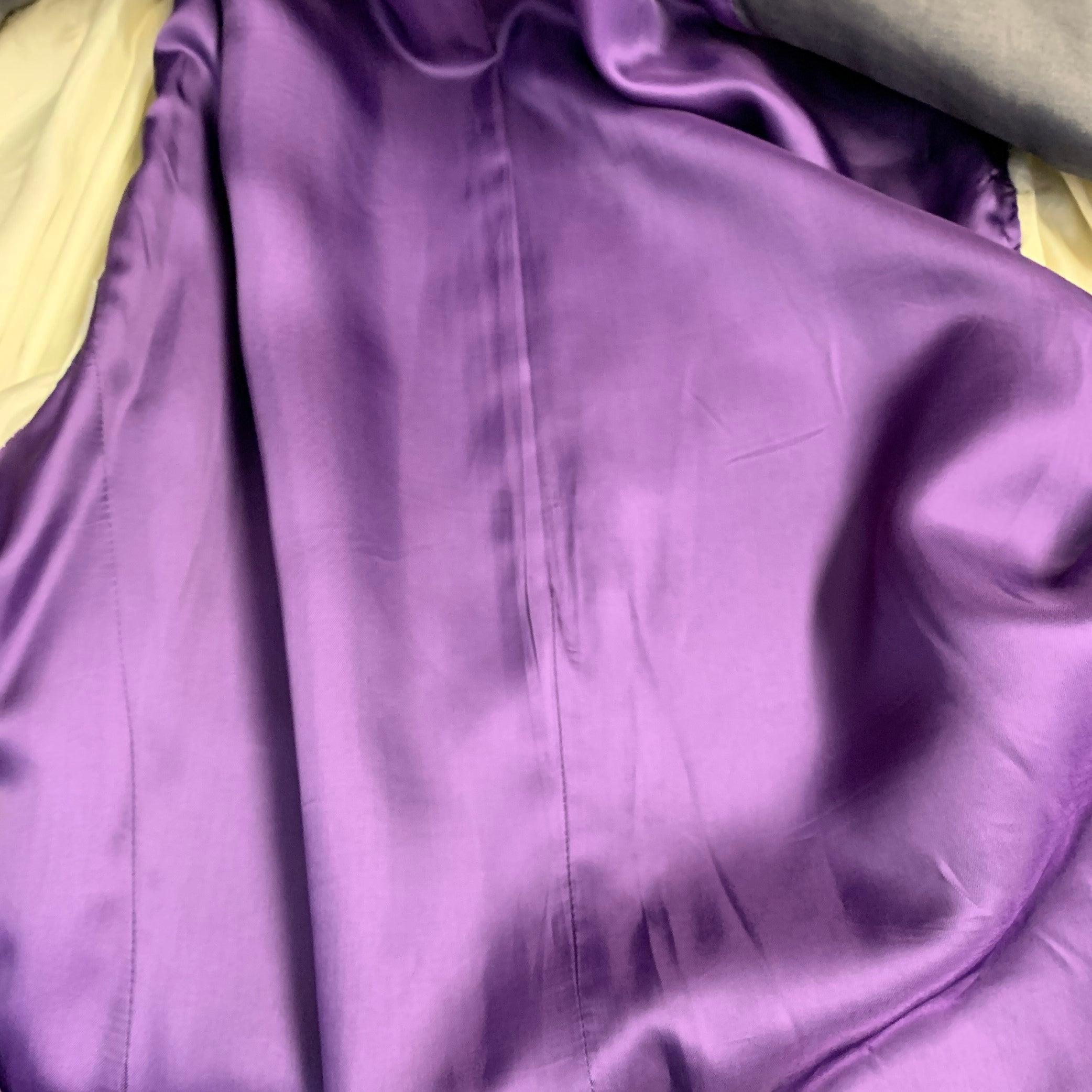 Paul Smith taglia 46 Westbourne Regular Grigio Viola Gessato in lana con risvolto a tacca in vendita 5