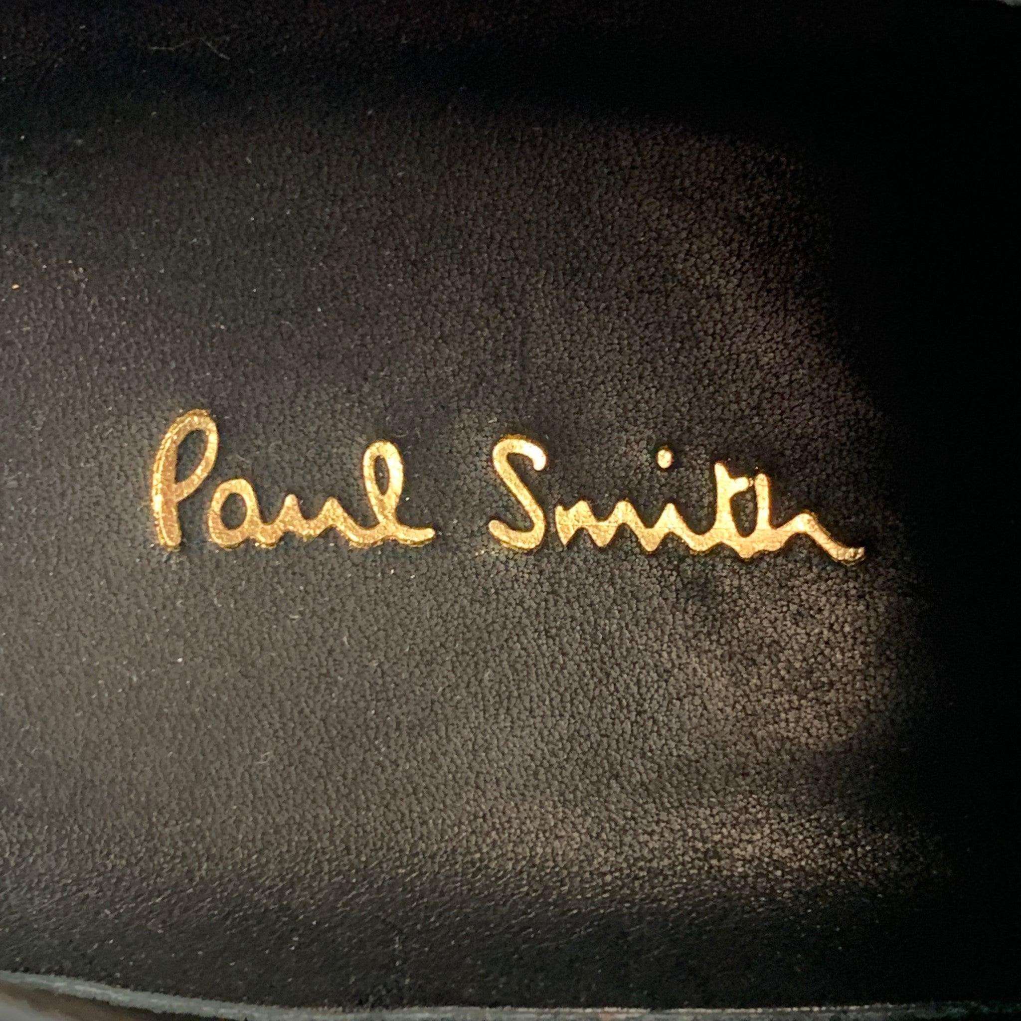 PAUL SMITH Size 7 Black Leather Lace Up Shoes For Sale 3