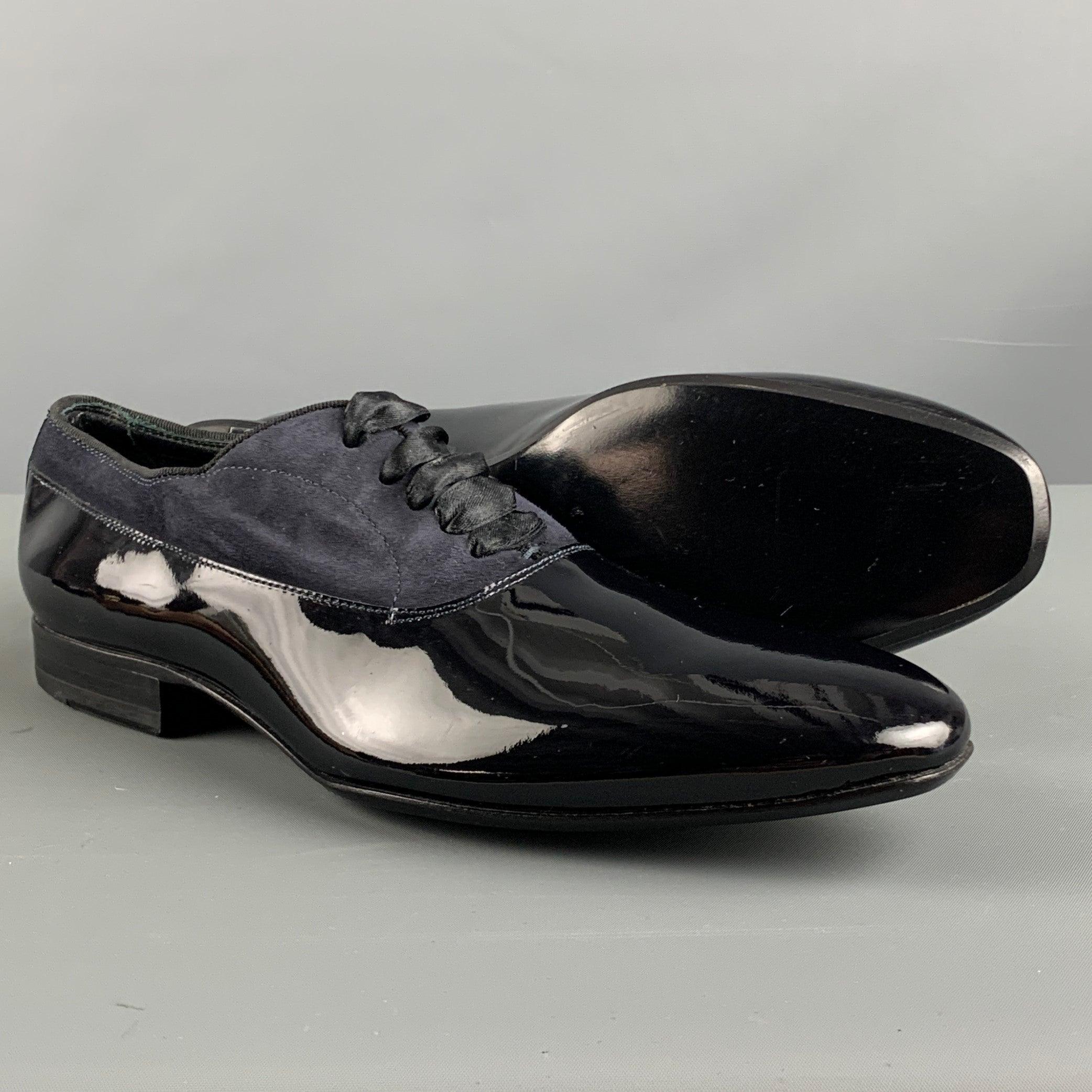 PAUL SMITH Taille 7 - Chaussures de smoking noires à lacets en daim mixtes Pour hommes en vente
