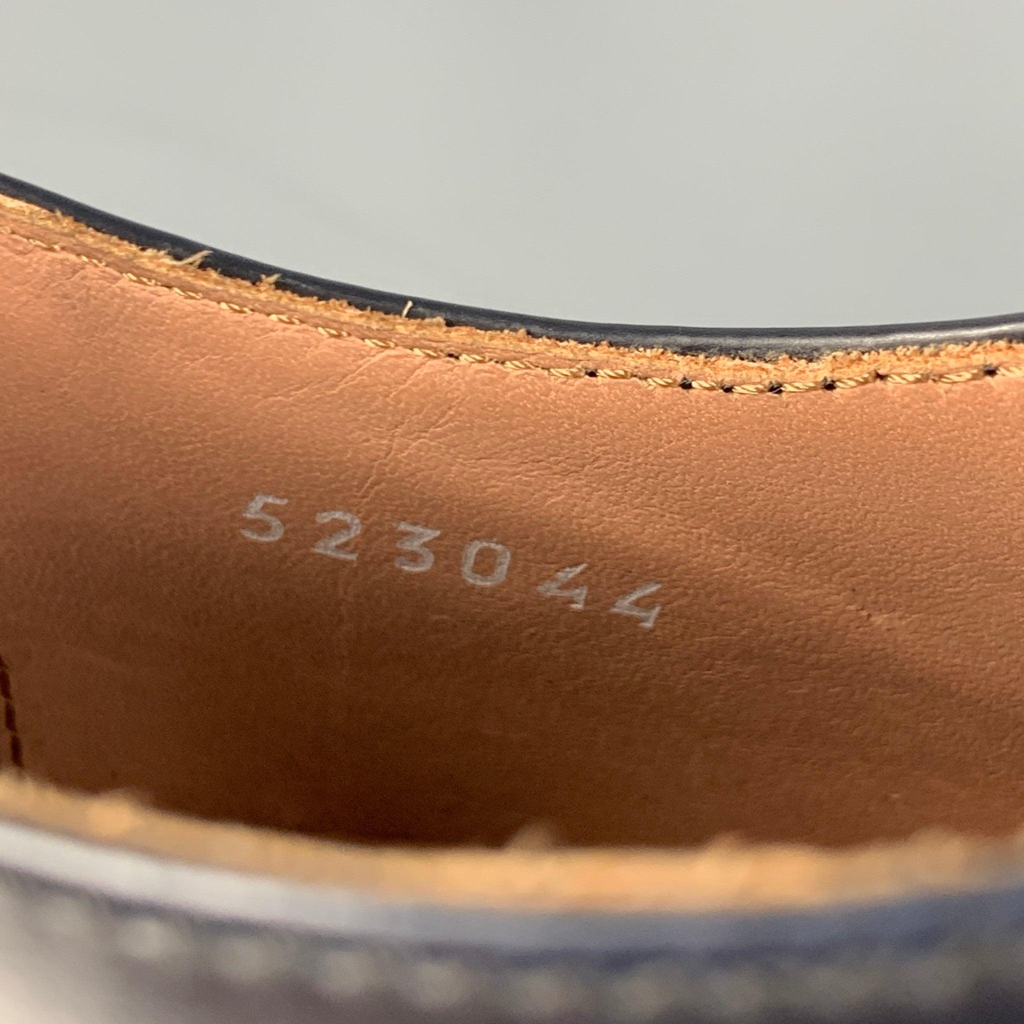 PAUL SMITH - Chaussures à lacets en cuir perforé blanc marine, taille 7,5 en vente 3
