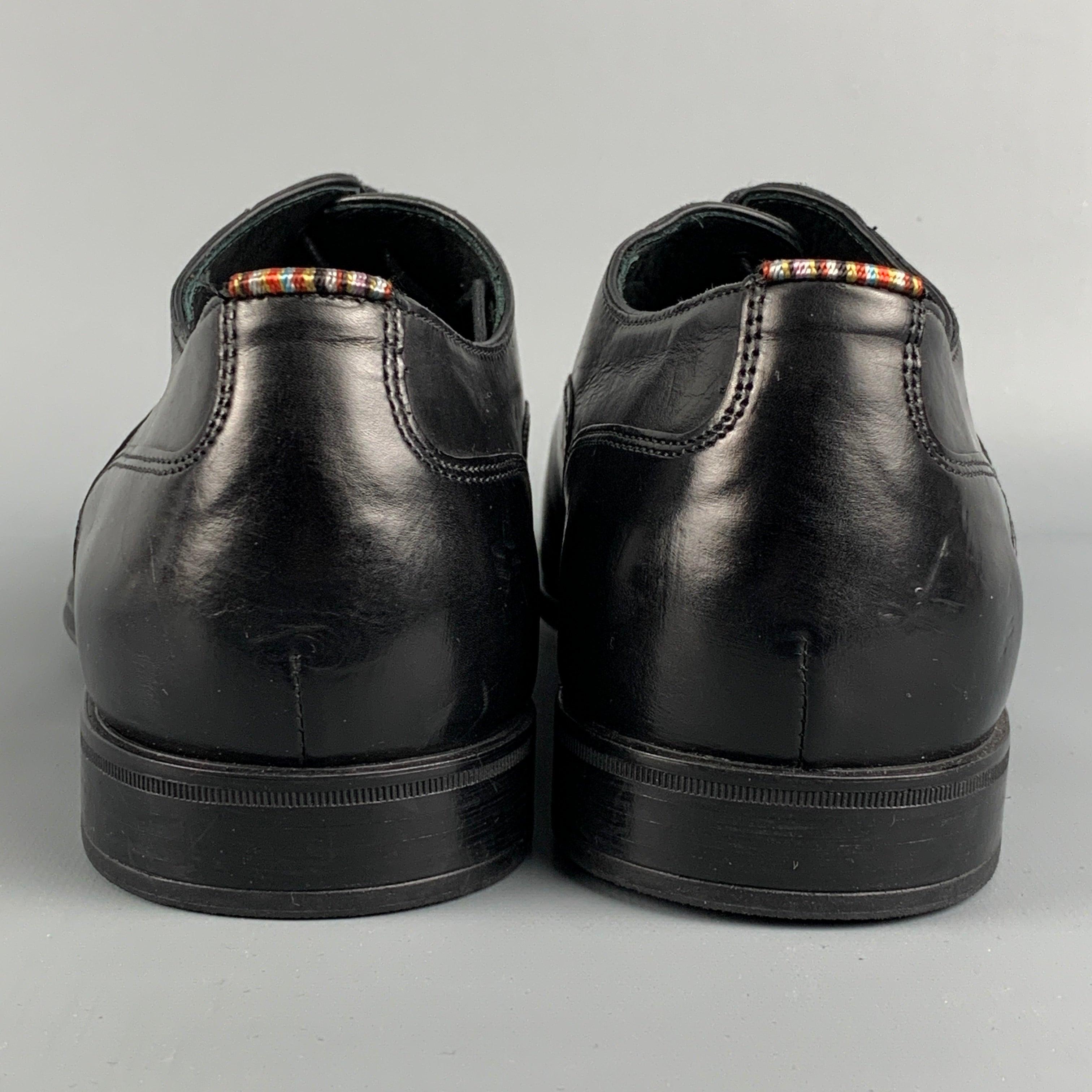PAUL SMITH Size 8 Black Leather Lace Up Shoes For Sale 1