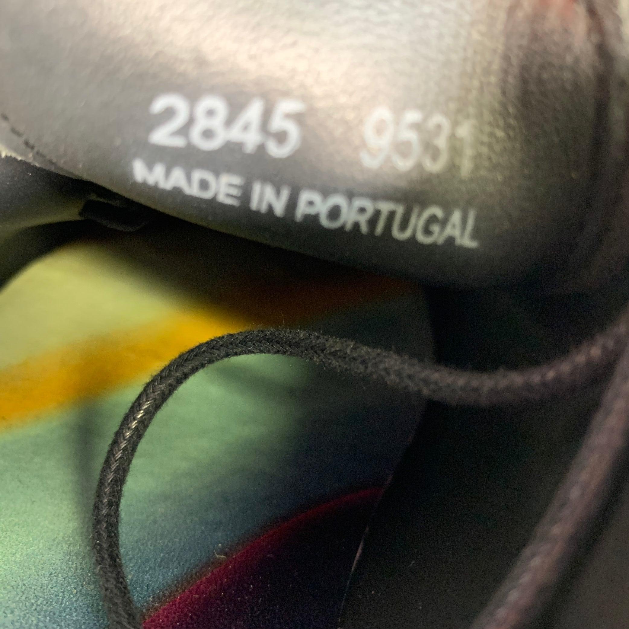 PAUL SMITH Size 8 Black Leather Platform Laces For Sale 3
