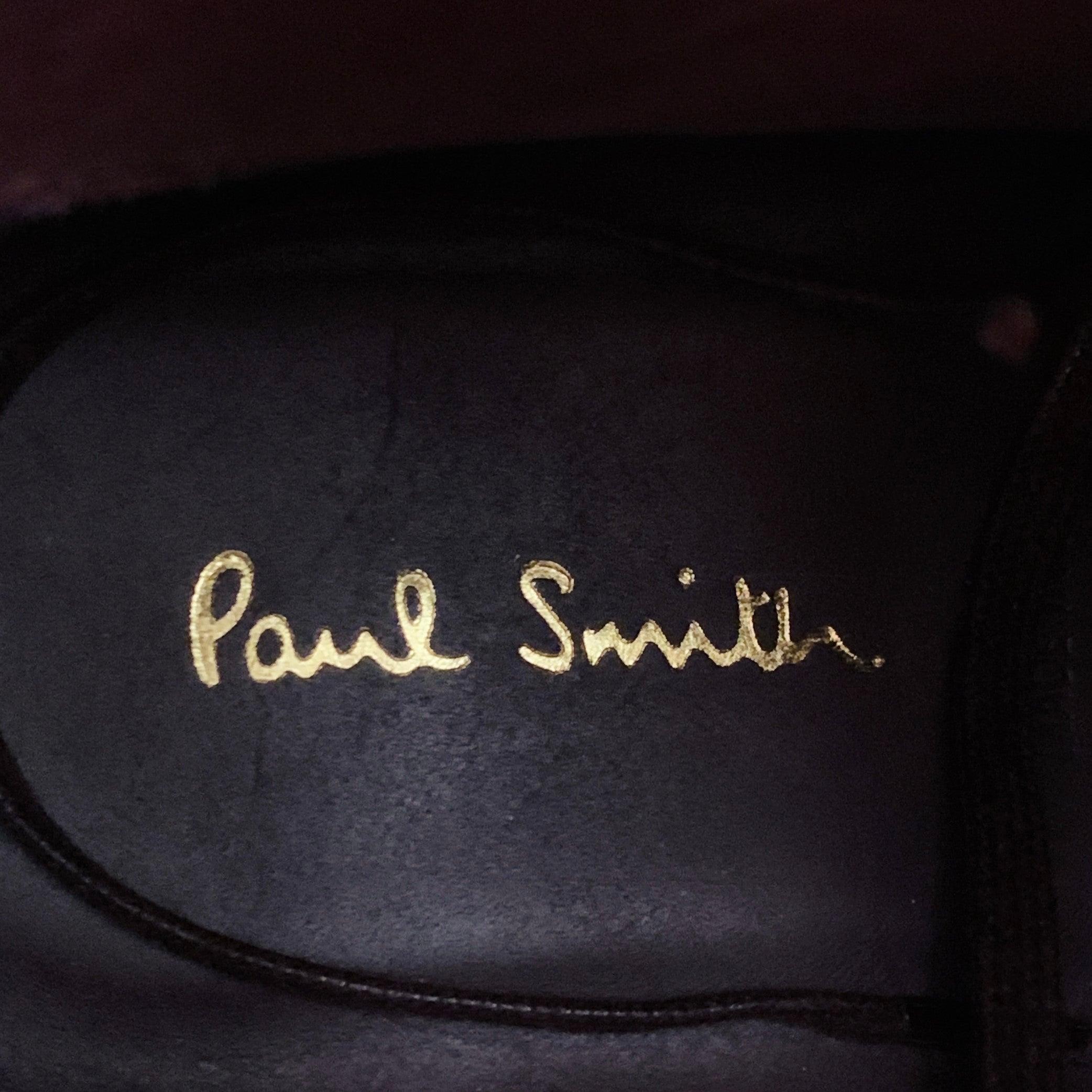 PAUL SMITH Taille 8 Burgundy Leather Tread Sole Lace-Up Ankle Boots en vente 3
