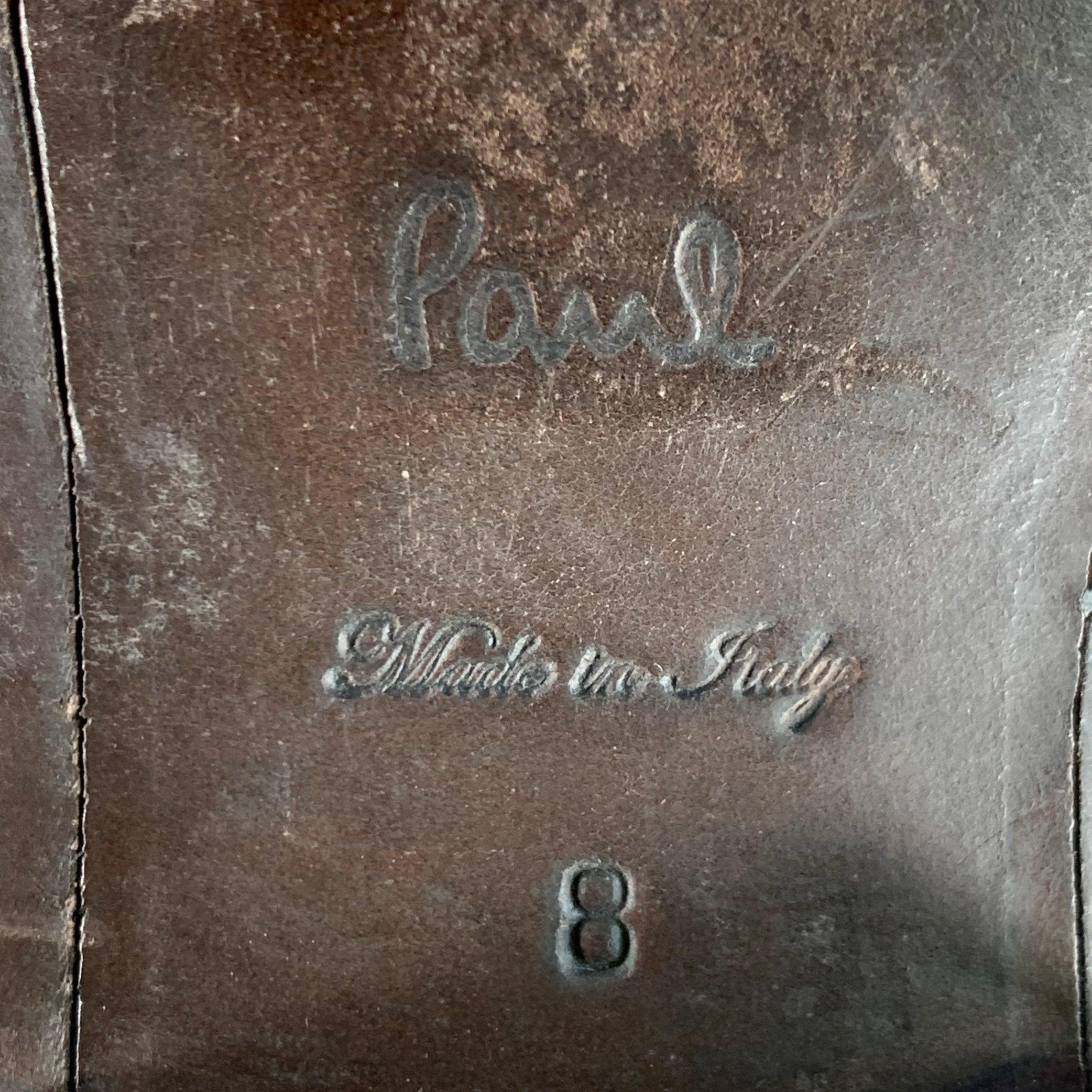Paul Smith taglia 9 Stivali in pelle marrone anticata con punta allacciata in vendita 5