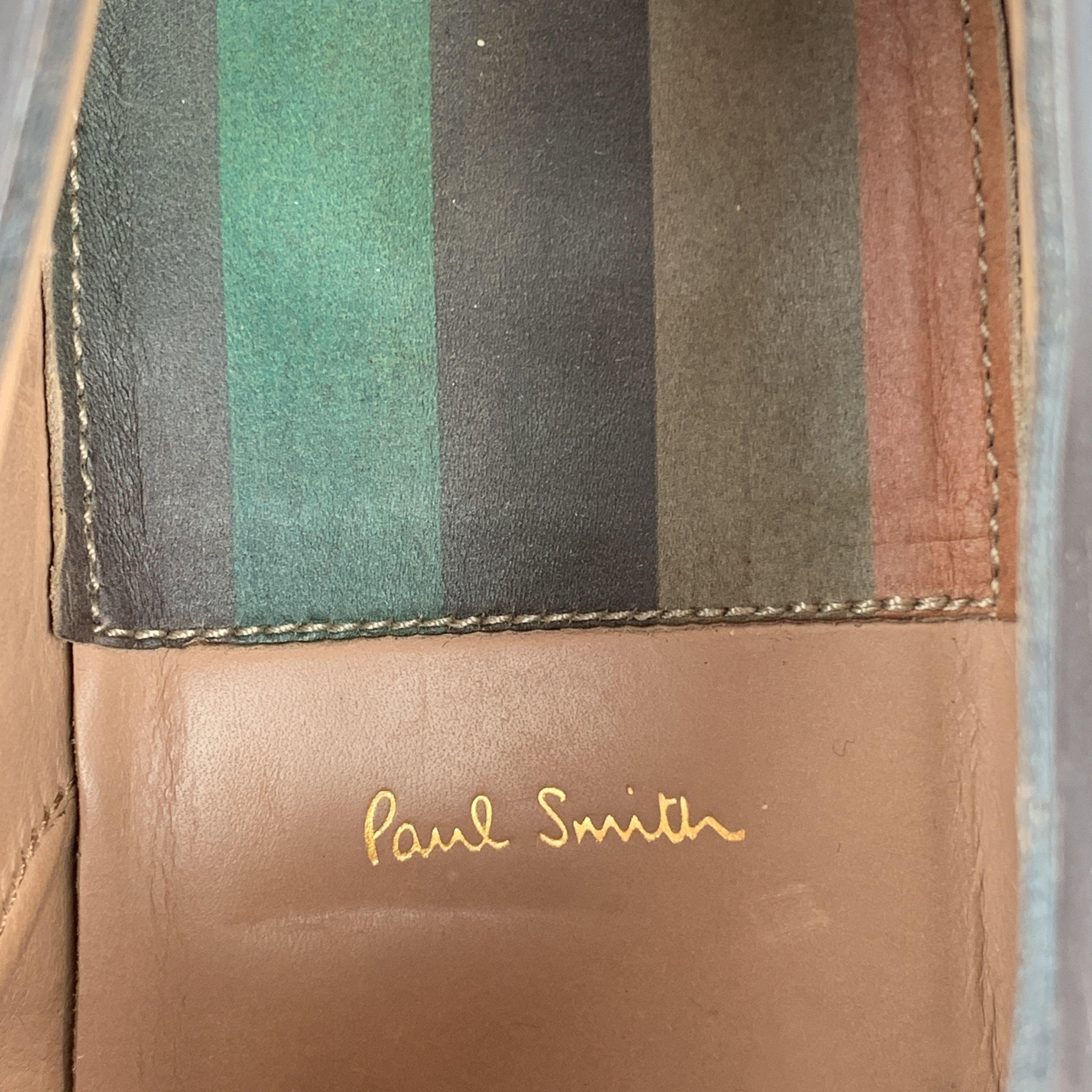 PAUL SMITH Size 9 Solid Brown Leather Lace Up Shoes For Sale 4