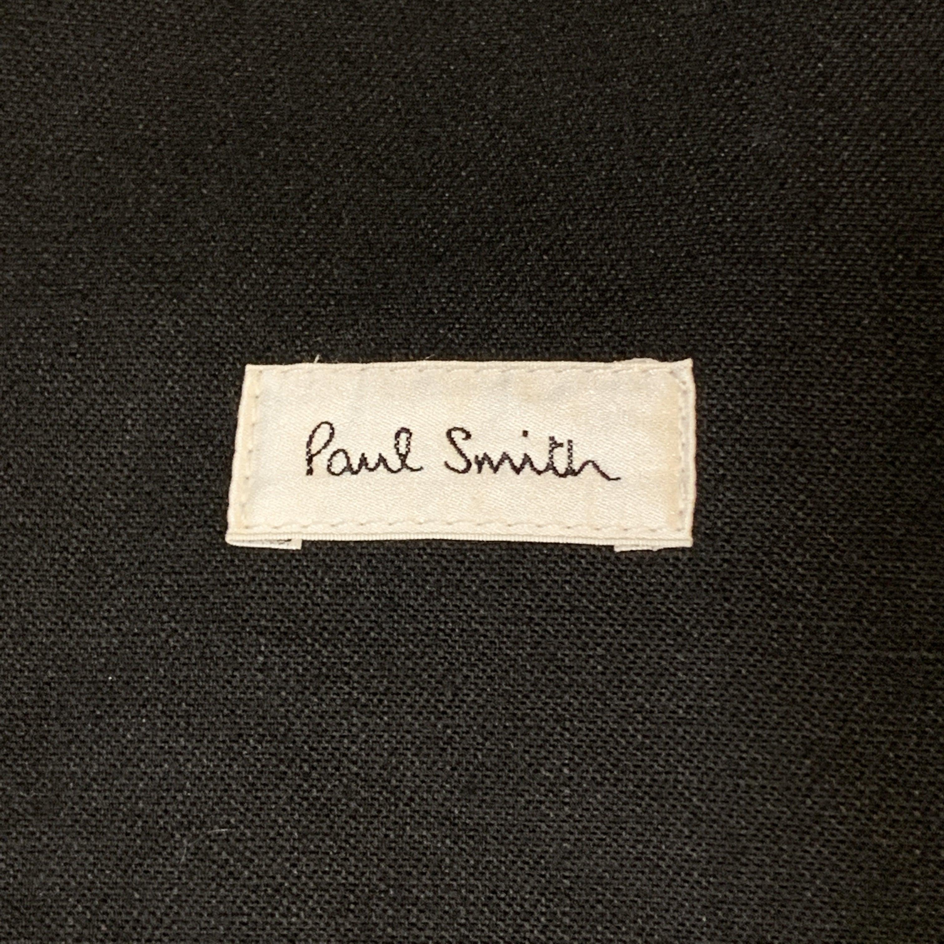 PAUL SMITH Size L Black Linen / Wool Notch Lapel Sport Coat 2