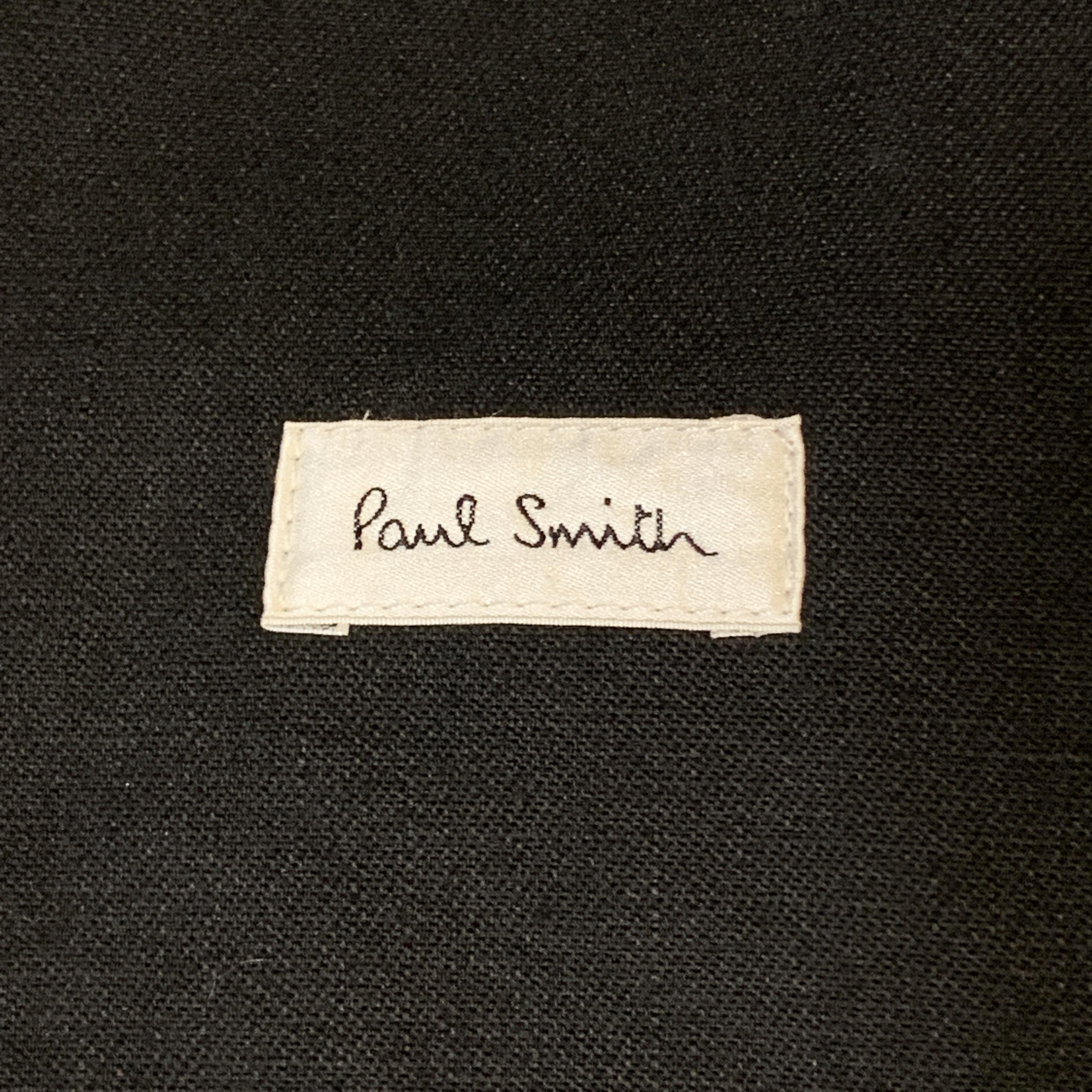 PAUL SMITH Size L Black Linen / Wool Notch Lapel Sport Coat 1