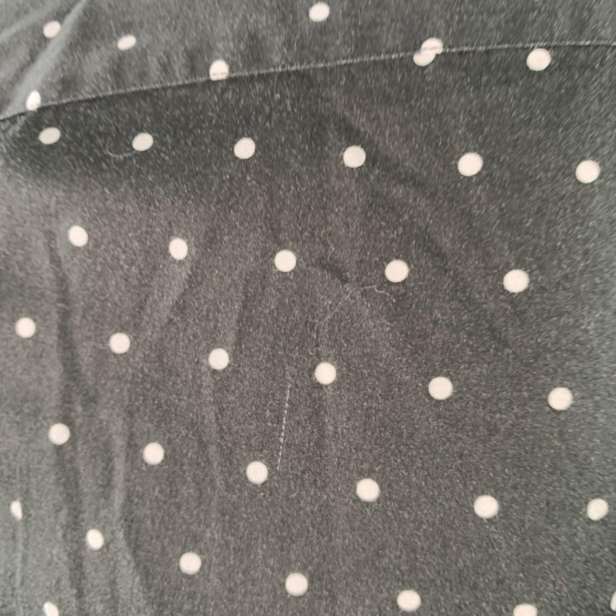 PAUL SMITH Size L Black White Polka Dot Point Collar Cotton Long Sleeve Shirt For Sale 2