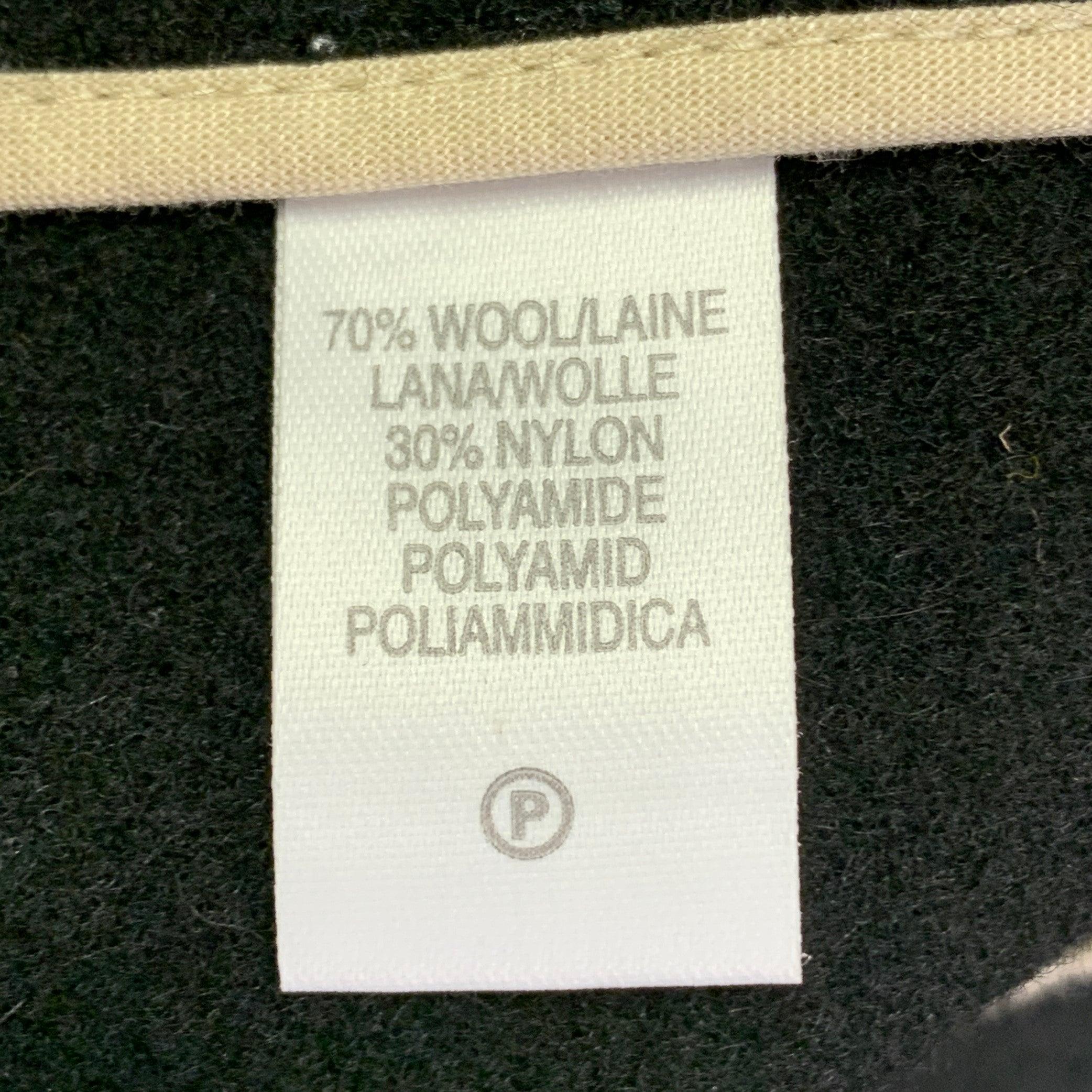 PAUL SMITH Size L Black Wool Blend Peak Lapel Double Breasted Coat For Sale 4
