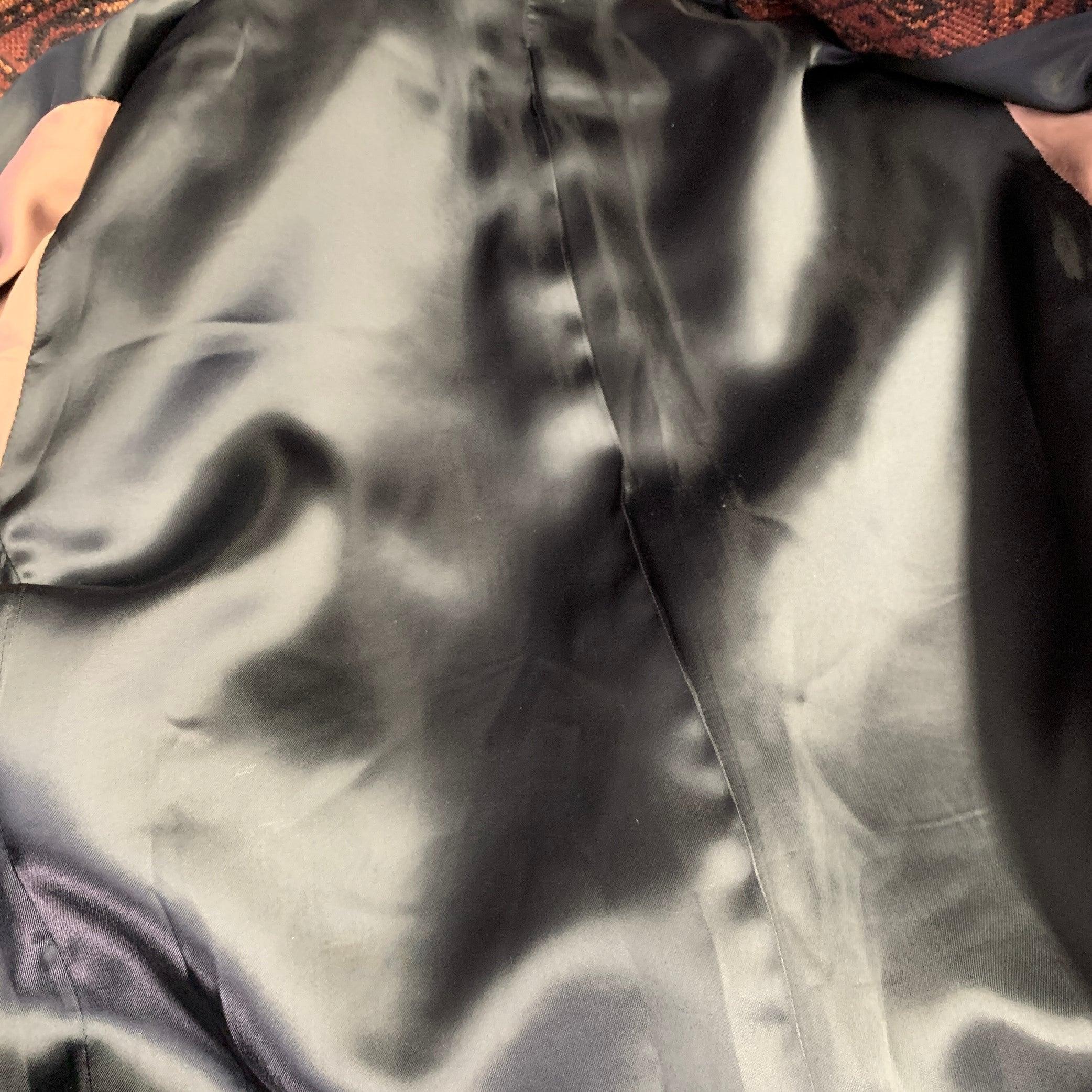 Paul Smith taglia L Marrone Nero Arazzo Jacquard misto lana con bottoni a pressione nascosti in vendita 2