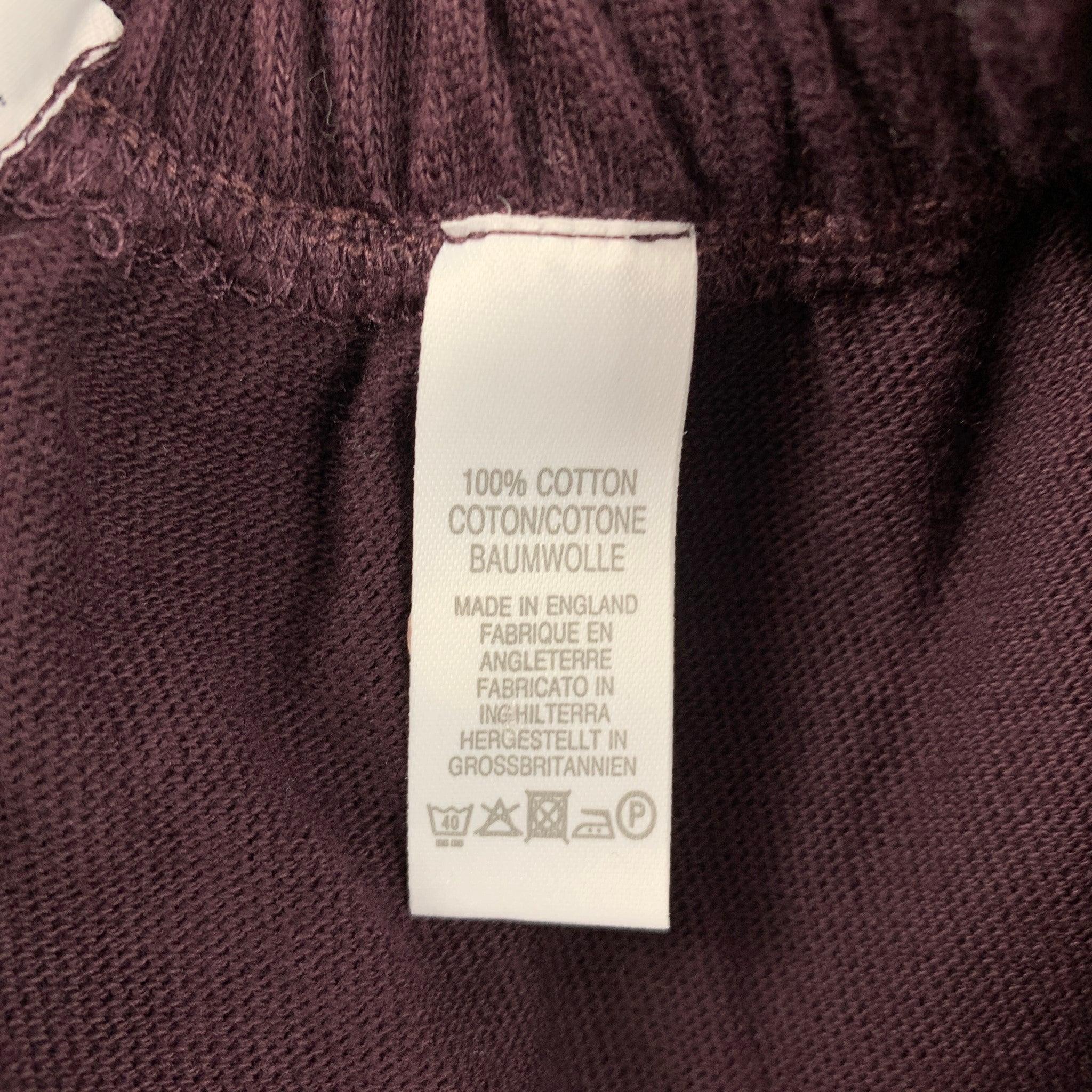 PAUL SMITH Size L Burgundy Cotton Sweatpants Casual Pants In Good Condition For Sale In San Francisco, CA