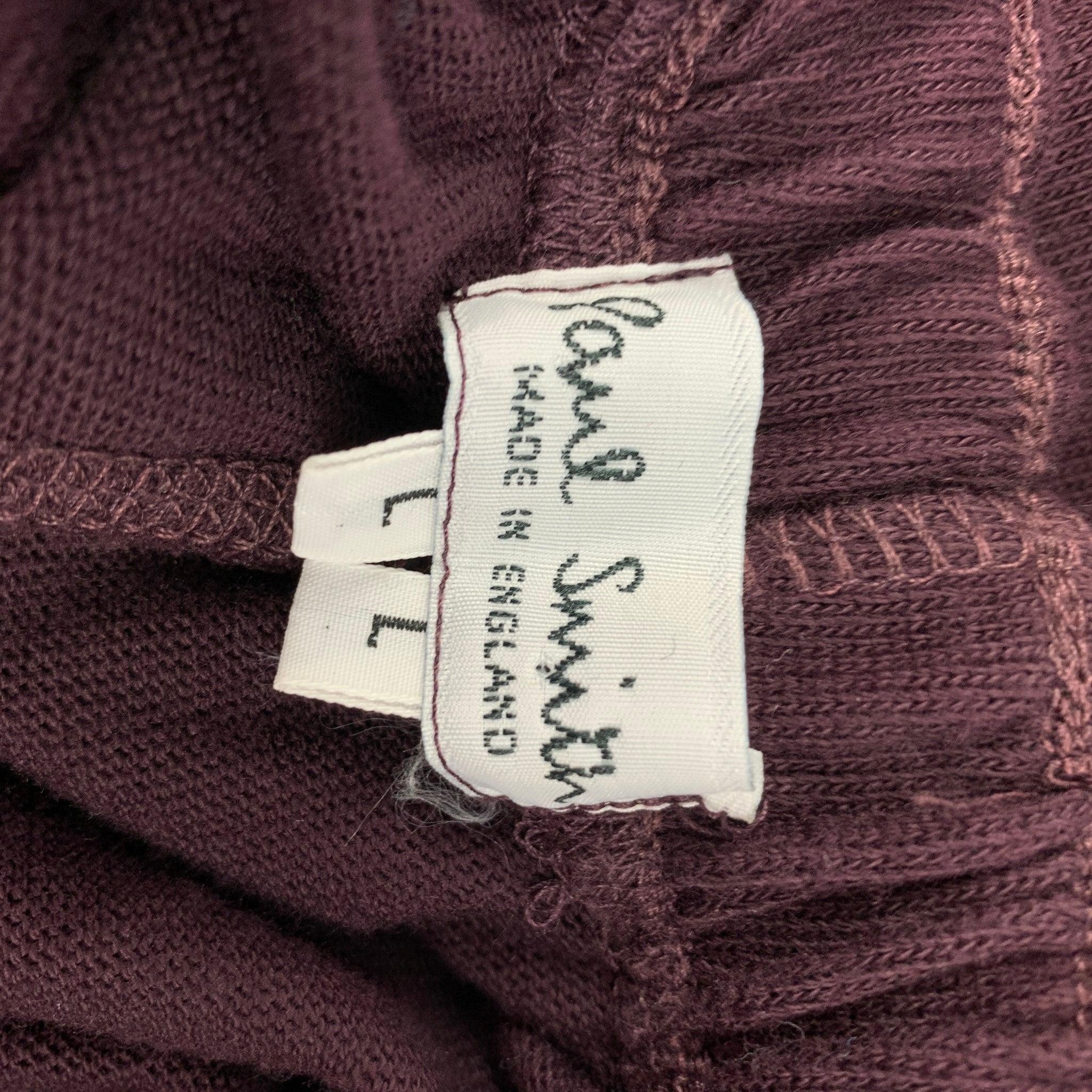 Men's PAUL SMITH Size L Burgundy Cotton Sweatpants Casual Pants For Sale