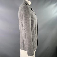 PAUL SMITH Size L Grey Heather Wool Blend Single Breasted Notch Lapel Buttoned Jacket