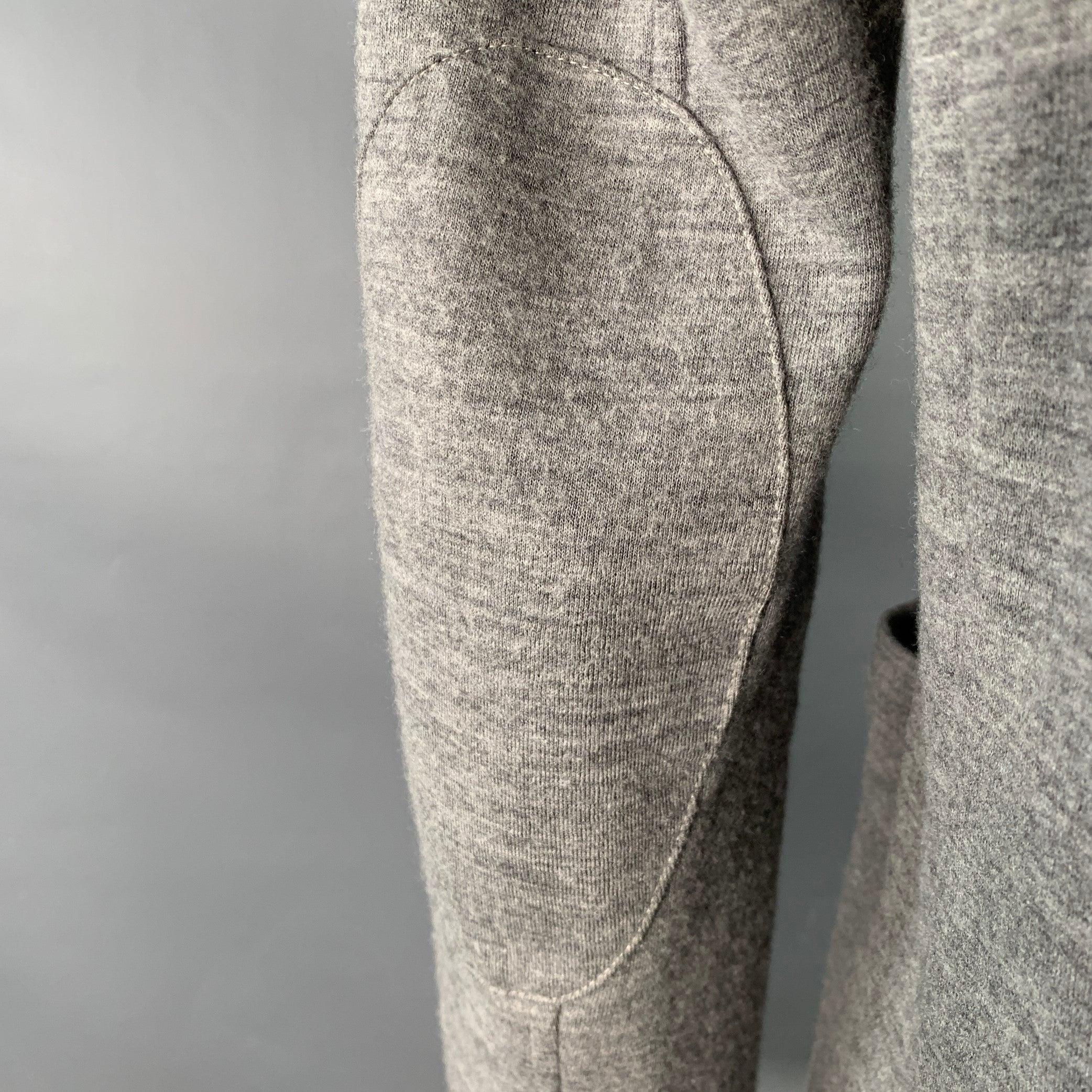 PAUL SMITH - Veste boutonnée croisée en laine mélangée grise avec revers en forme de cloche, taille L Bon état - En vente à San Francisco, CA