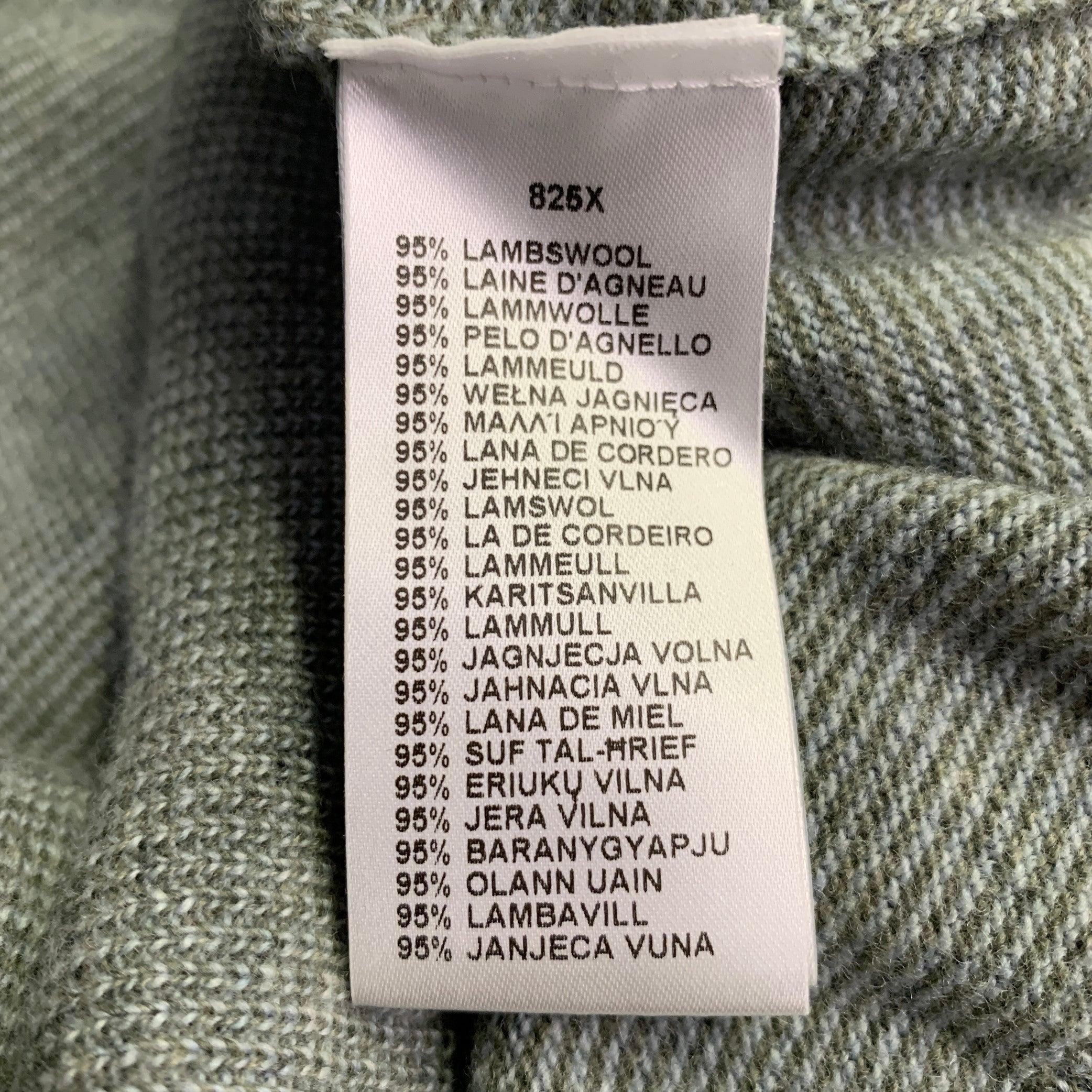 Men's PAUL SMITH Size L Grey Lambswool Cotton Crew Neck Pullover For Sale