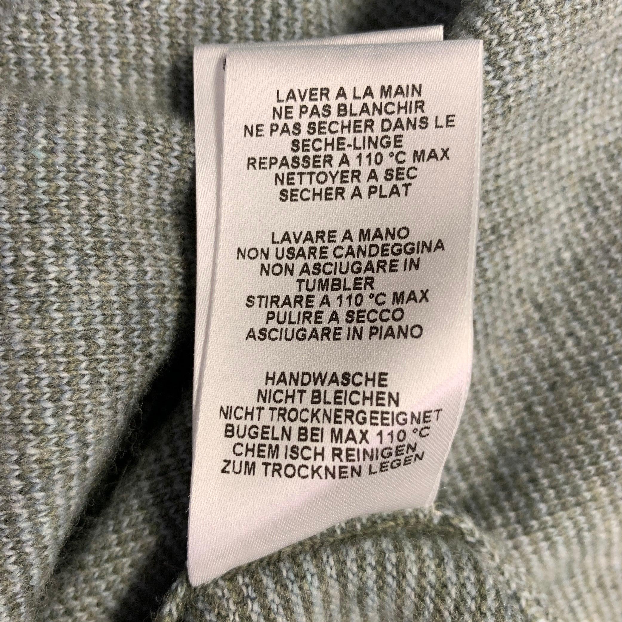 PAUL SMITH Size L Grey Lambswool Cotton Crew Neck Pullover For Sale 3