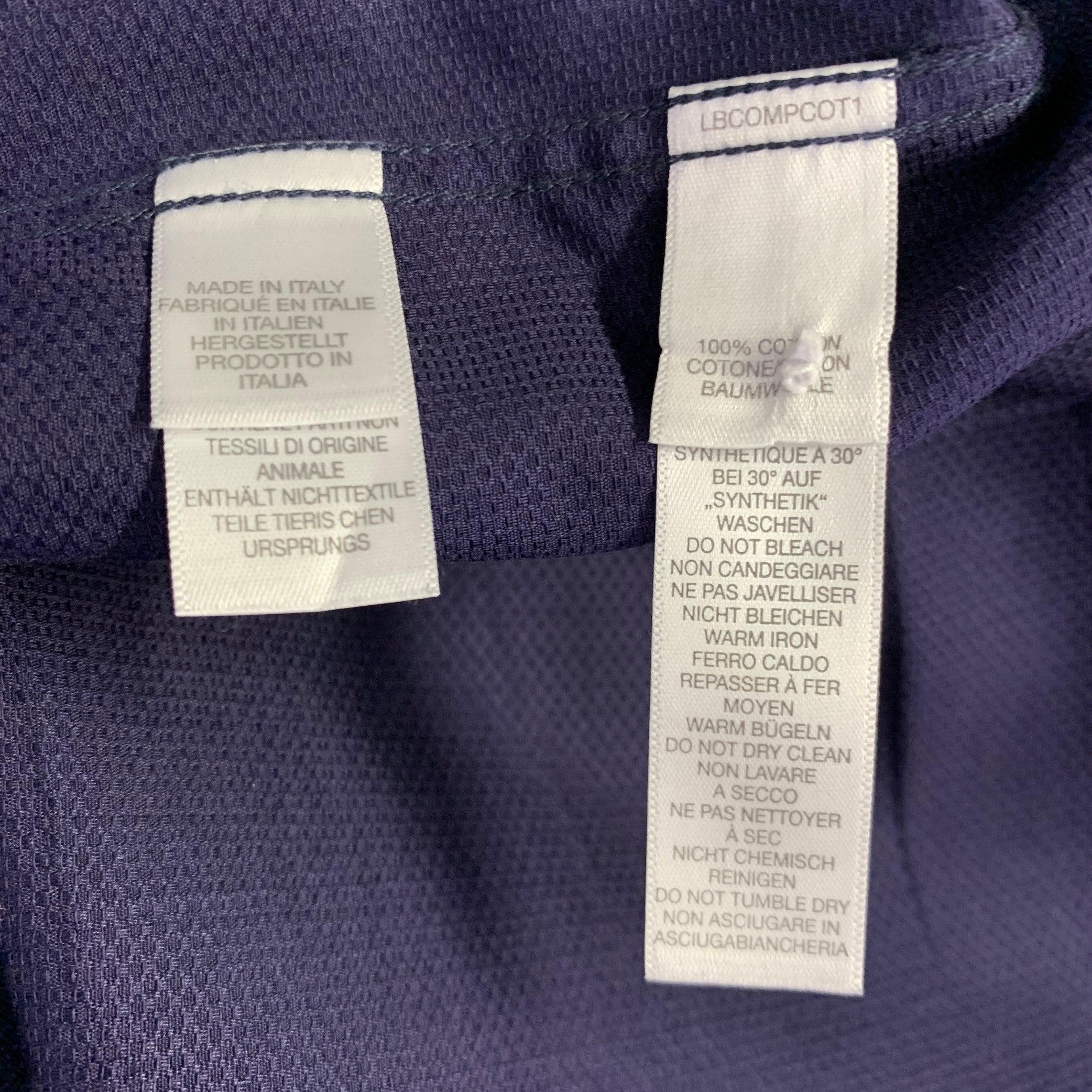PAUL SMITH Size L Purple Textured Cotton One Pocket Long Sleeve Shirt For Sale 1