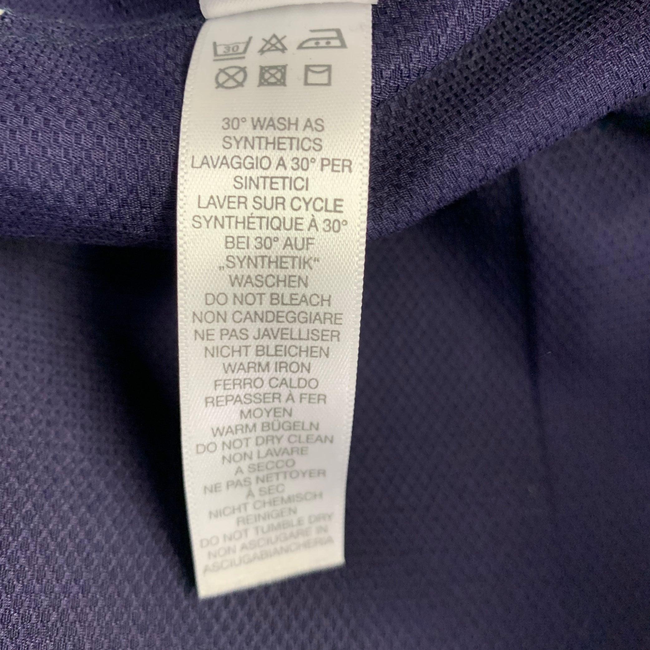 PAUL SMITH Size L Purple Textured Cotton One Pocket Long Sleeve Shirt For Sale 2