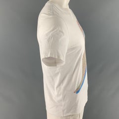 PAUL SMITH Size L White Blue Red Cartoon Cotton T-shirt