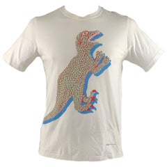 PAUL SMITH Size L White Blue Red Cartoon Cotton T-shirt