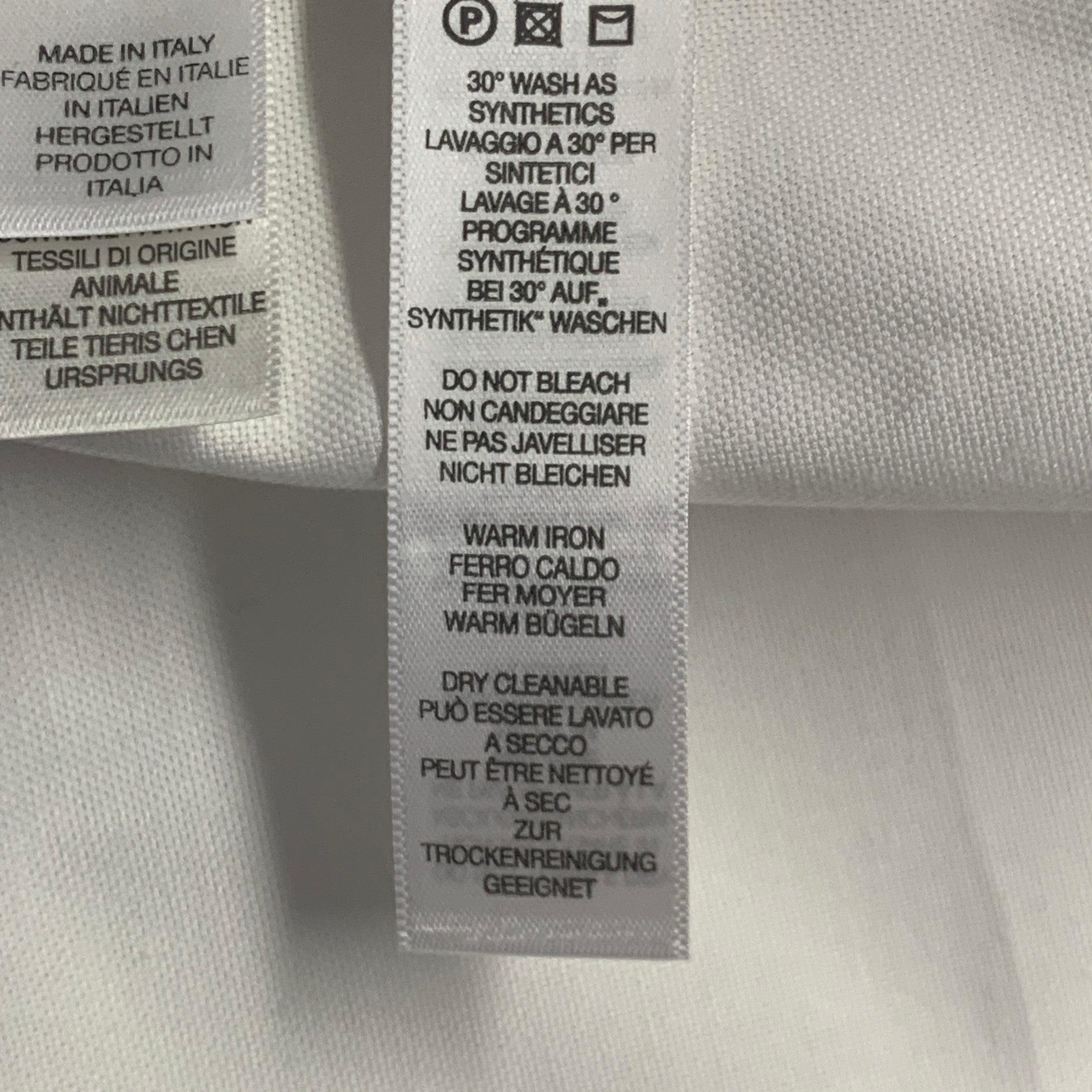 PAUL SMITH Size L White Contrast Trim Cotton One Pocket Long Sleeve Shirt (Chemise à manches longues en coton à bordures contrastées) en vente 4