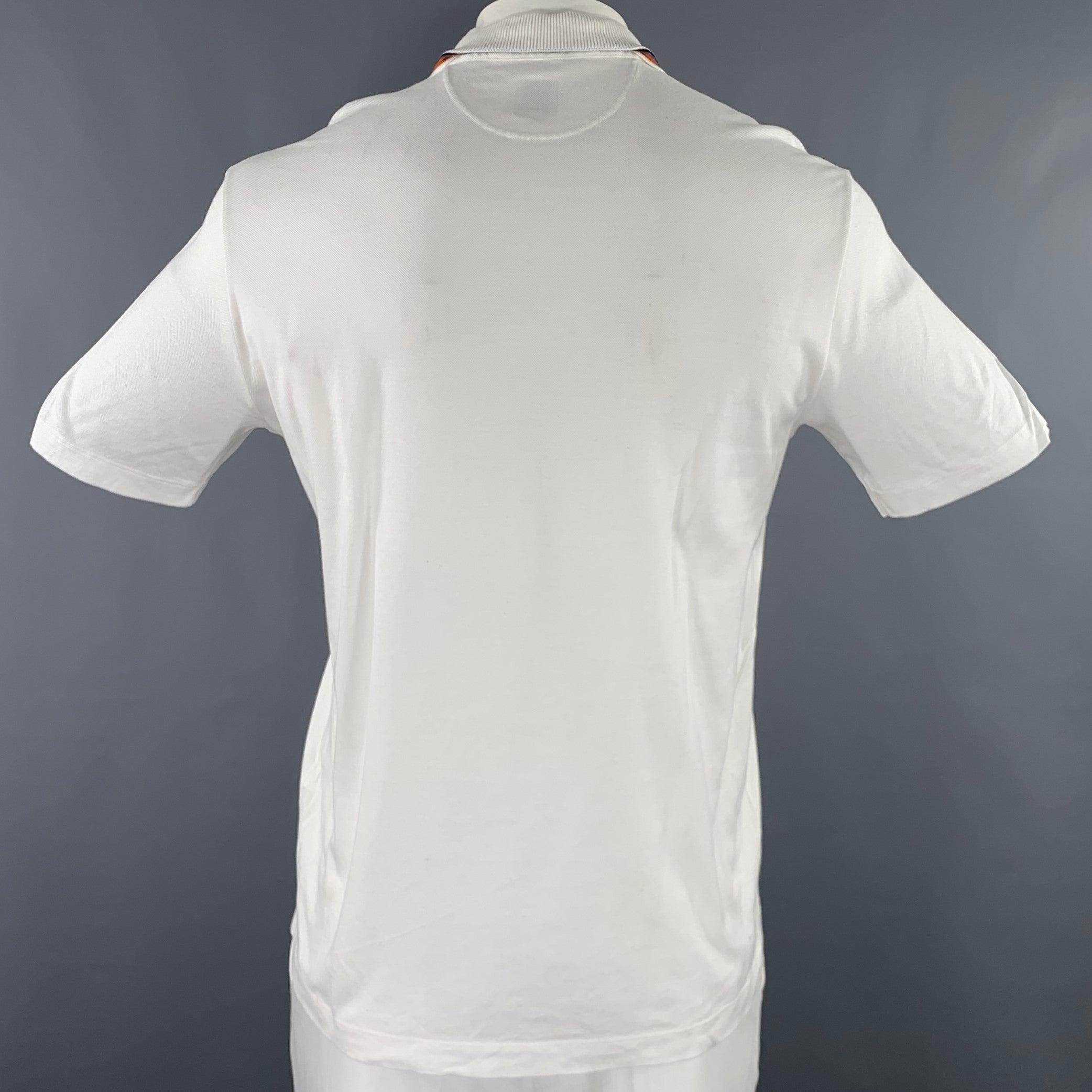 Gris PAUL SMITH Polo blanc multicolore bordé de contrastes en coton en vente