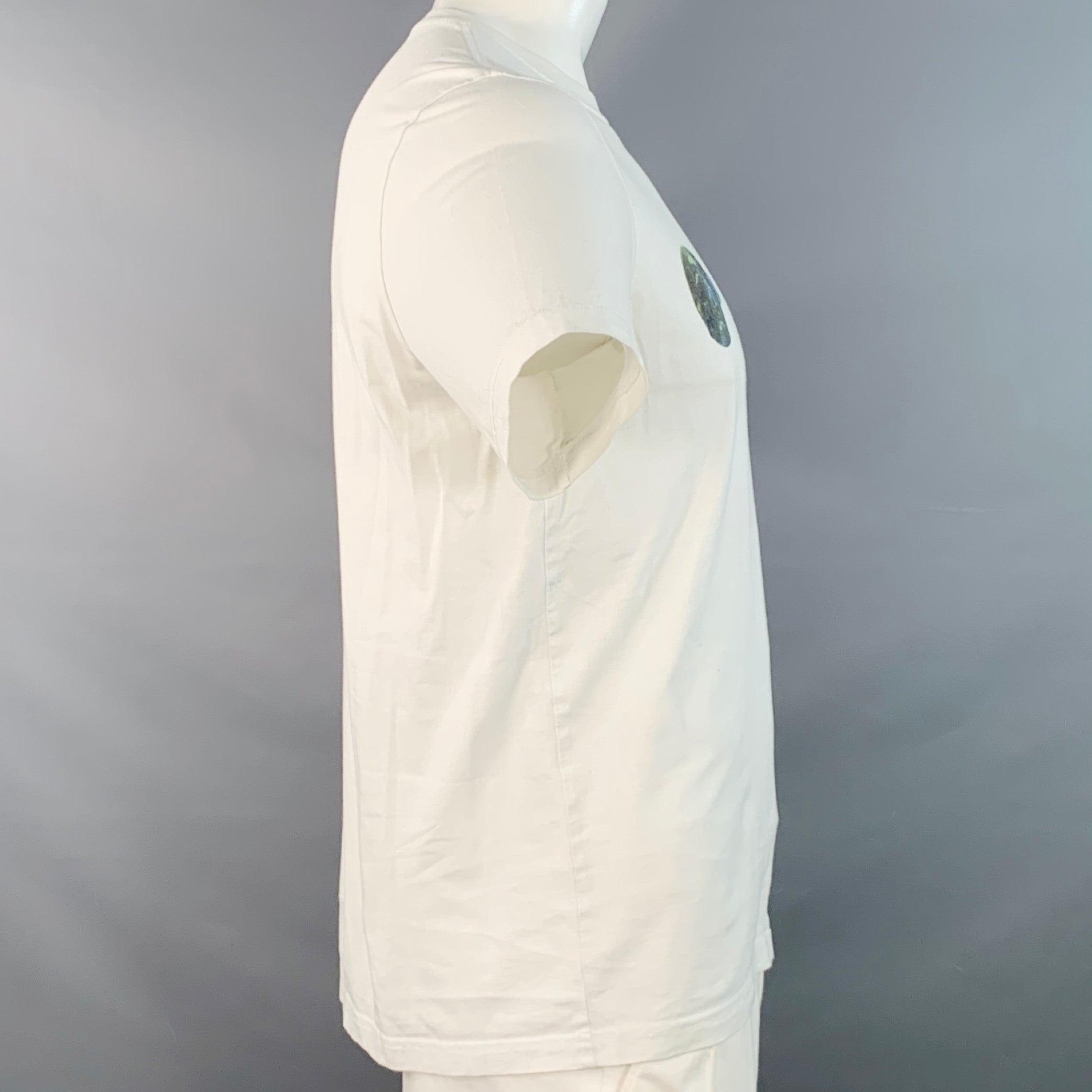 PAUL SMITH Camiseta cuello redondo de algodón con calaveras blancas multicolor talla L Blanco en venta