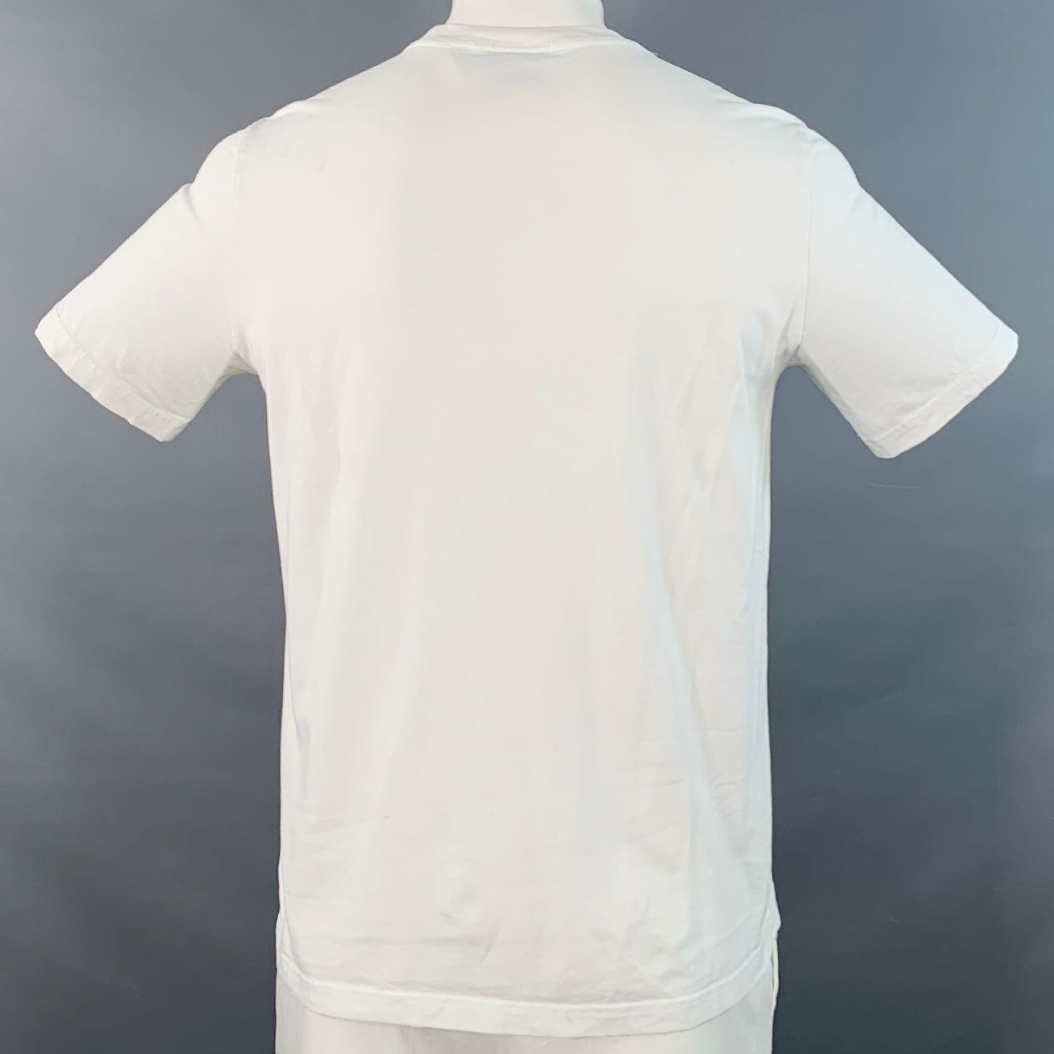 PAUL SMITH Camiseta cuello redondo de algodón con calaveras blancas multicolor talla L en Bueno estado para la venta en San Francisco, CA