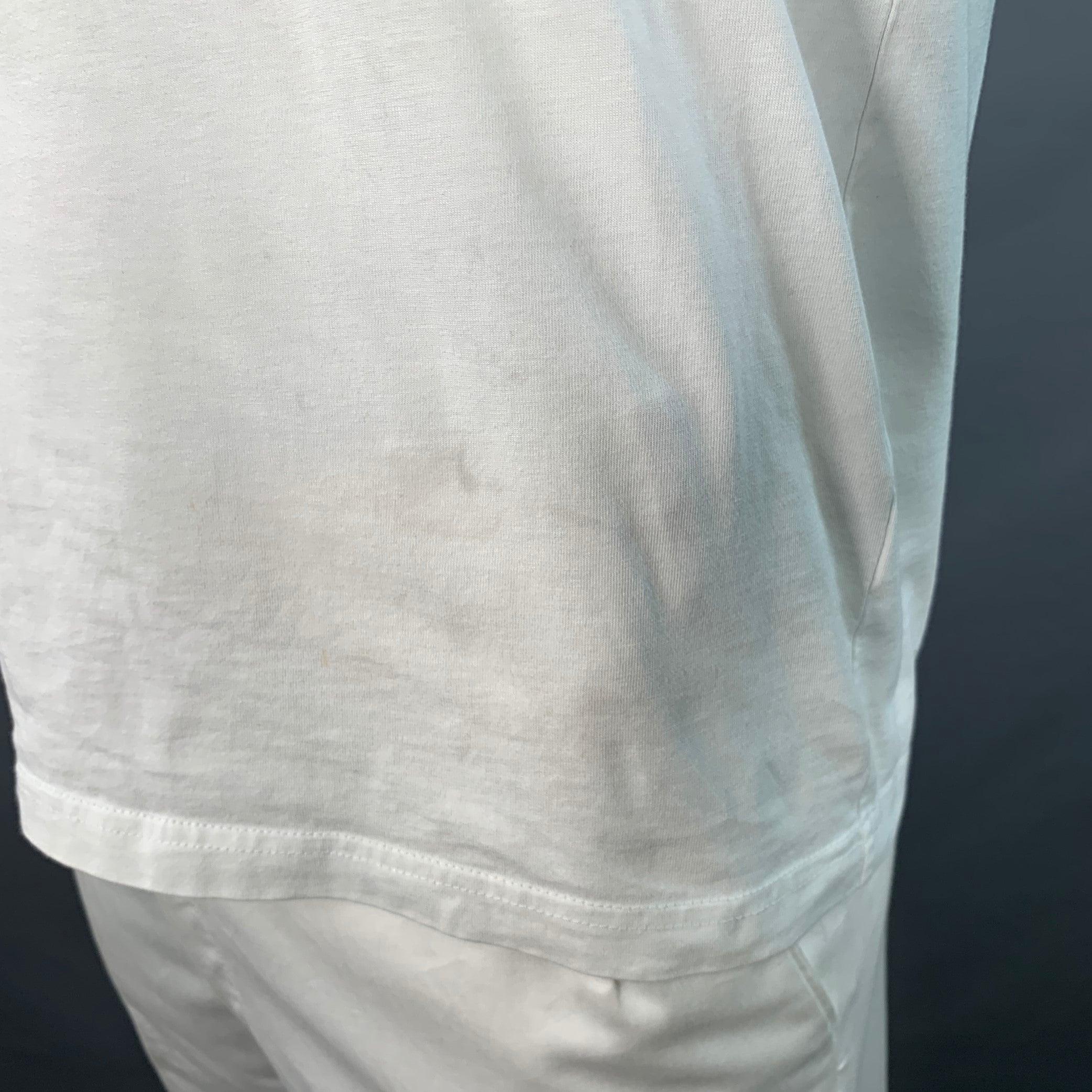 PAUL SMITH Camiseta cuello redondo de algodón con calaveras blancas multicolor talla L en venta 2