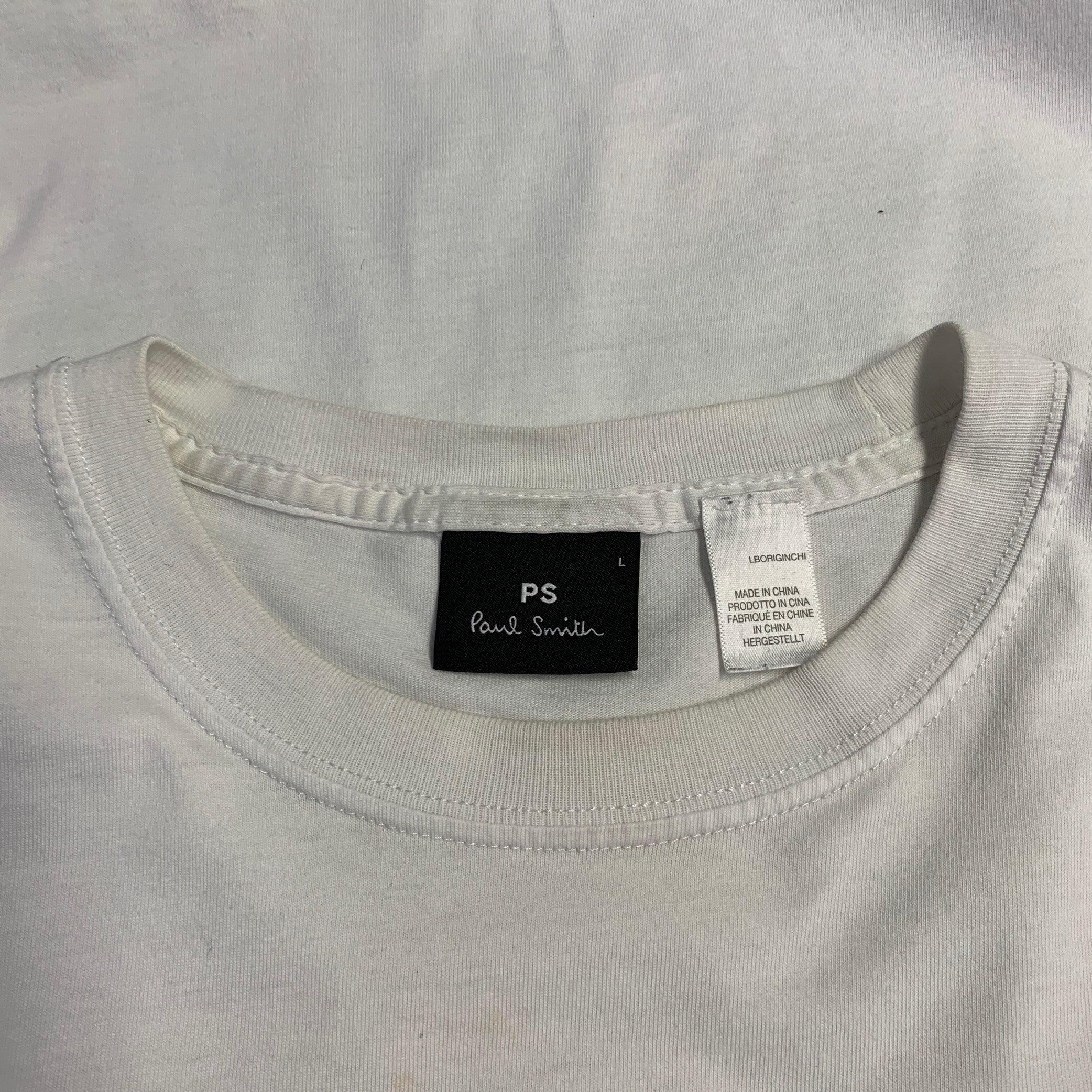 PAUL SMITH Camiseta cuello redondo de algodón con calaveras blancas multicolor talla L en venta 3