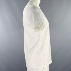 PAUL SMITH Size L White Multi Color Zebra Cotton Short Sleeve T-shirt