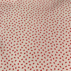 PAUL SMITH Size L White Red Dots Cotton Long Sleeve Shirt