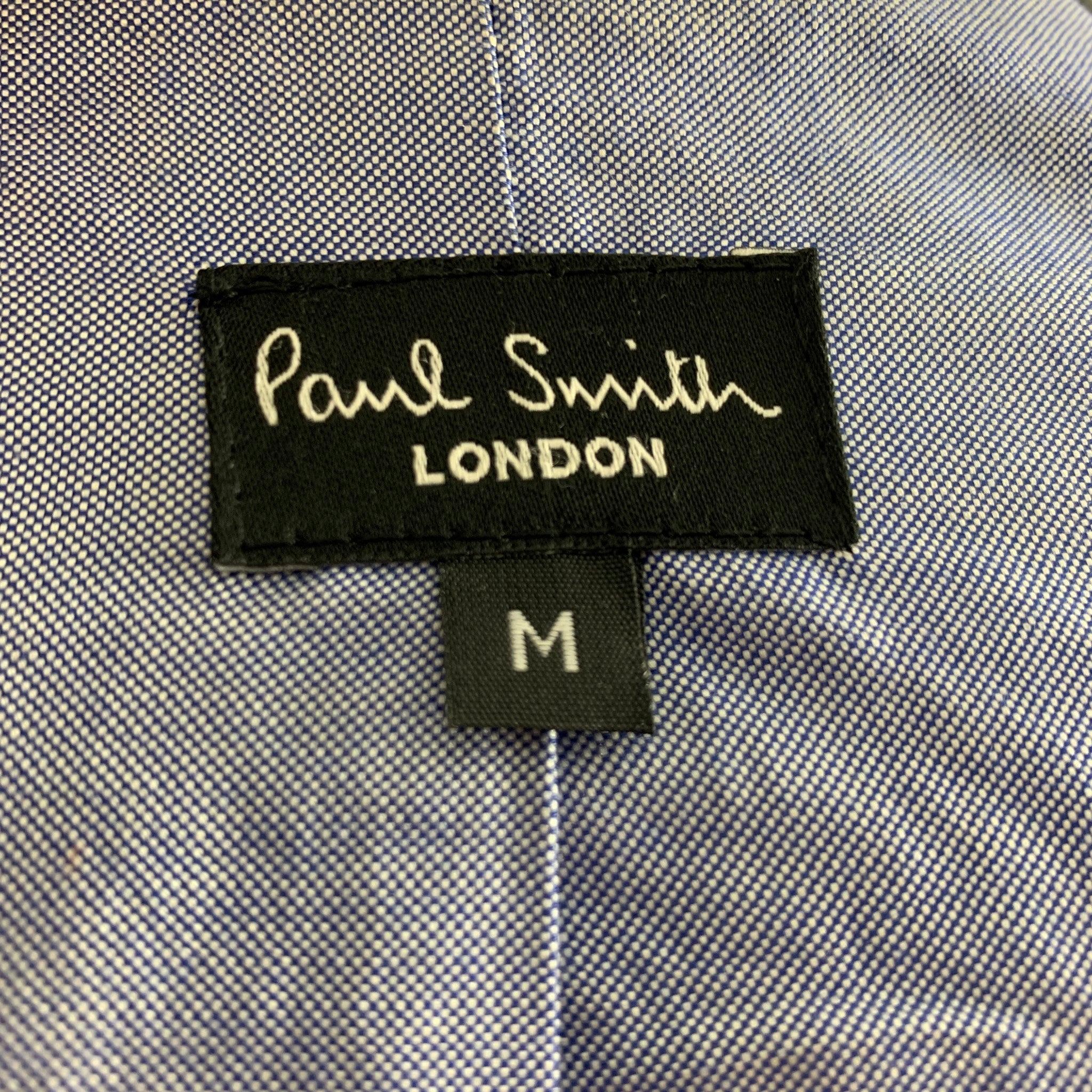 Men's PAUL SMITH Size M Black Cotton / Nylon Trench Jacket For Sale