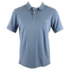 PAUL SMITH Size M Blue Cotton Short Sleeve Polo